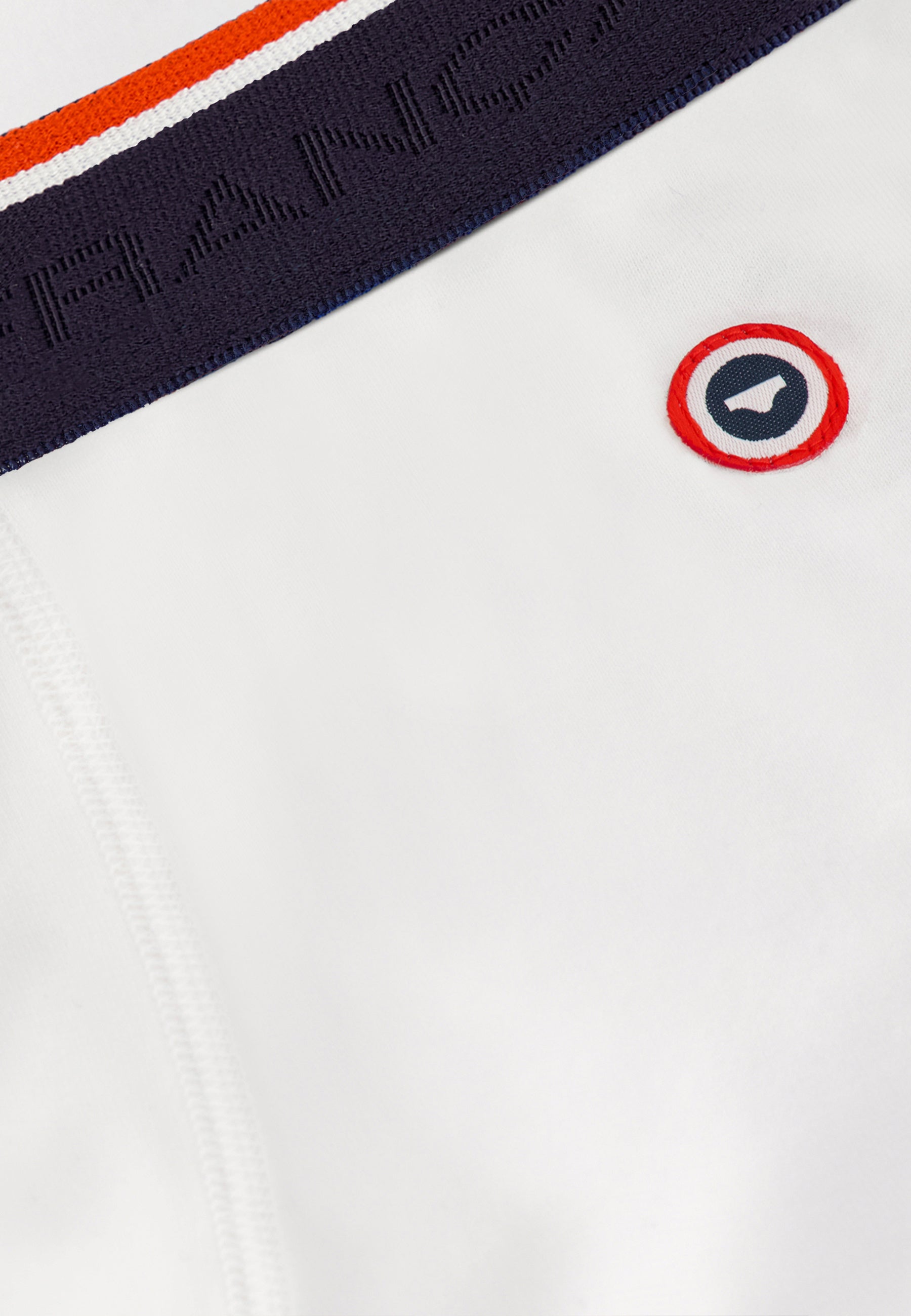 Boxer blanc en coton avec cocarde - Marius Blanc