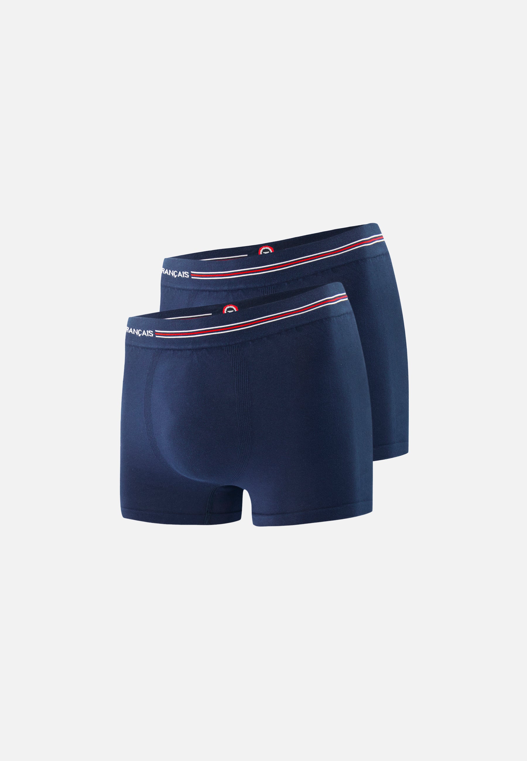 Pack of 2 seamless navy blue cotton boxers - Navy Boxers