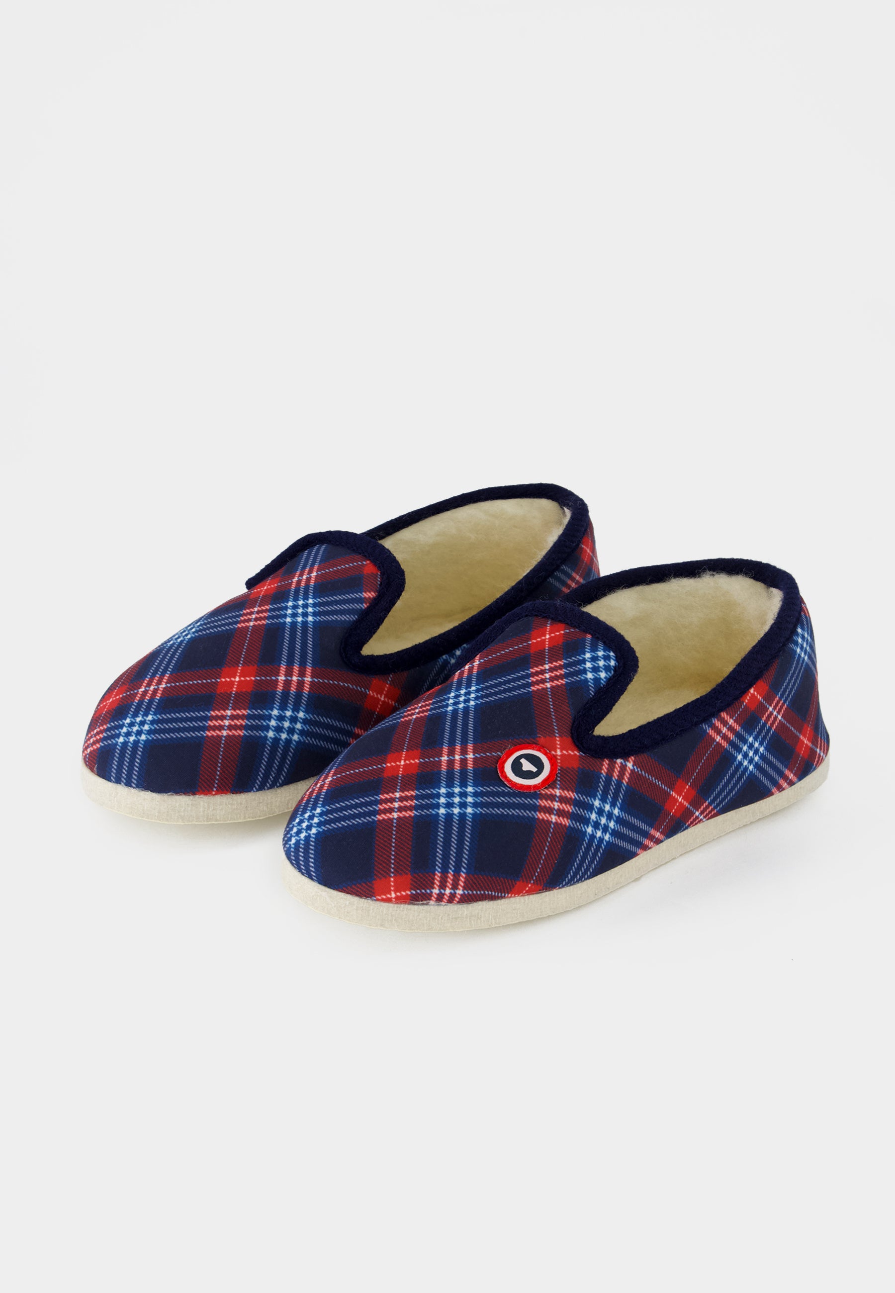 Indoor slippers - Blue White Red Tartan slippers