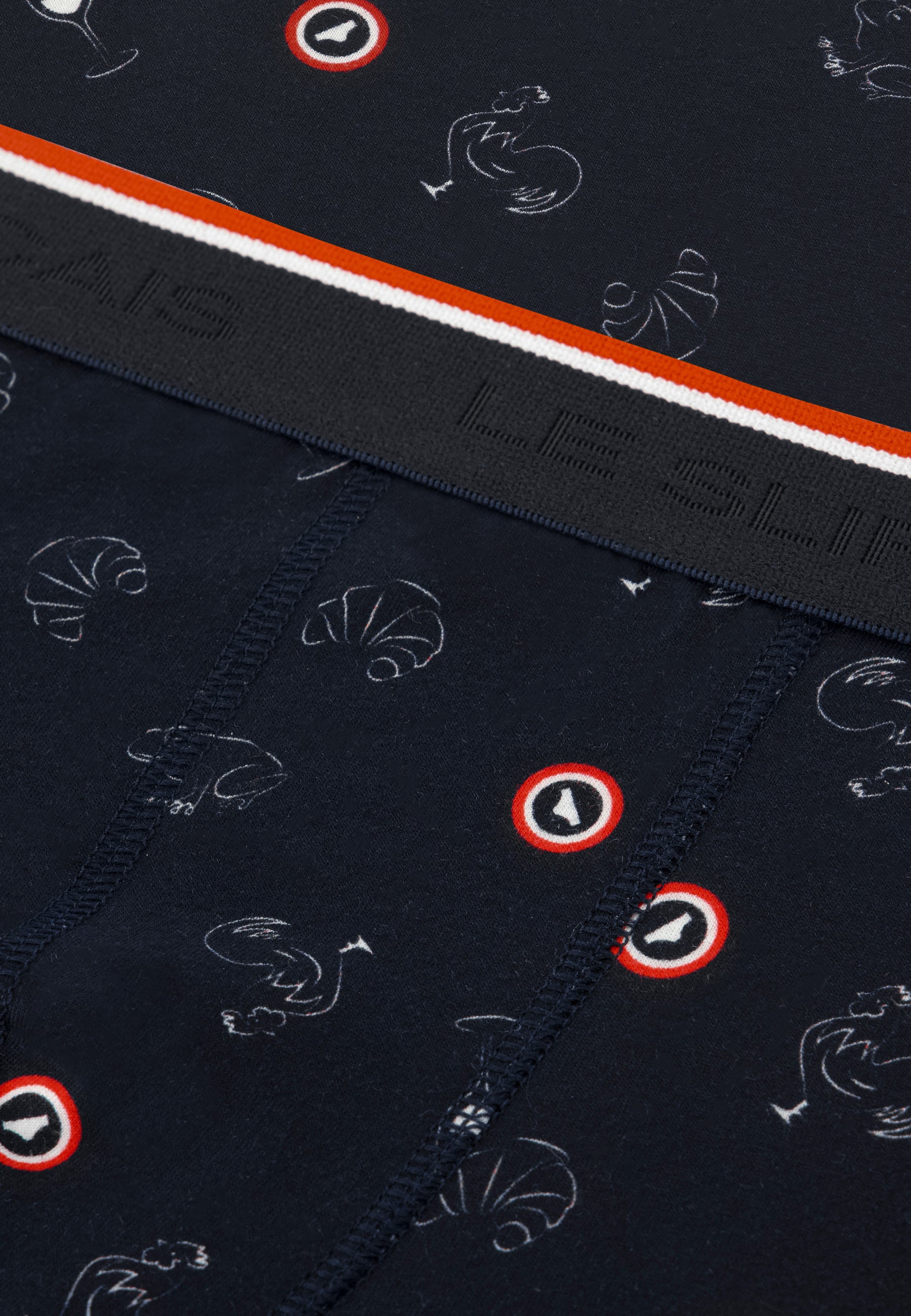 Boxer bleu à motifs français en coton - Redoutable La vie en slip