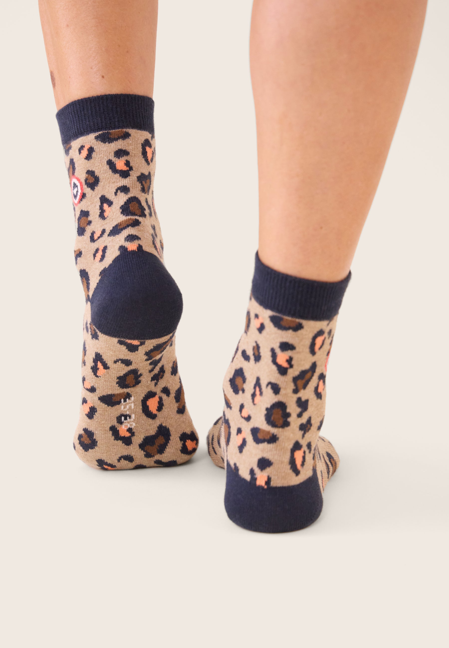 Women's mid-calf socks with leopard print - Lucie Leopard