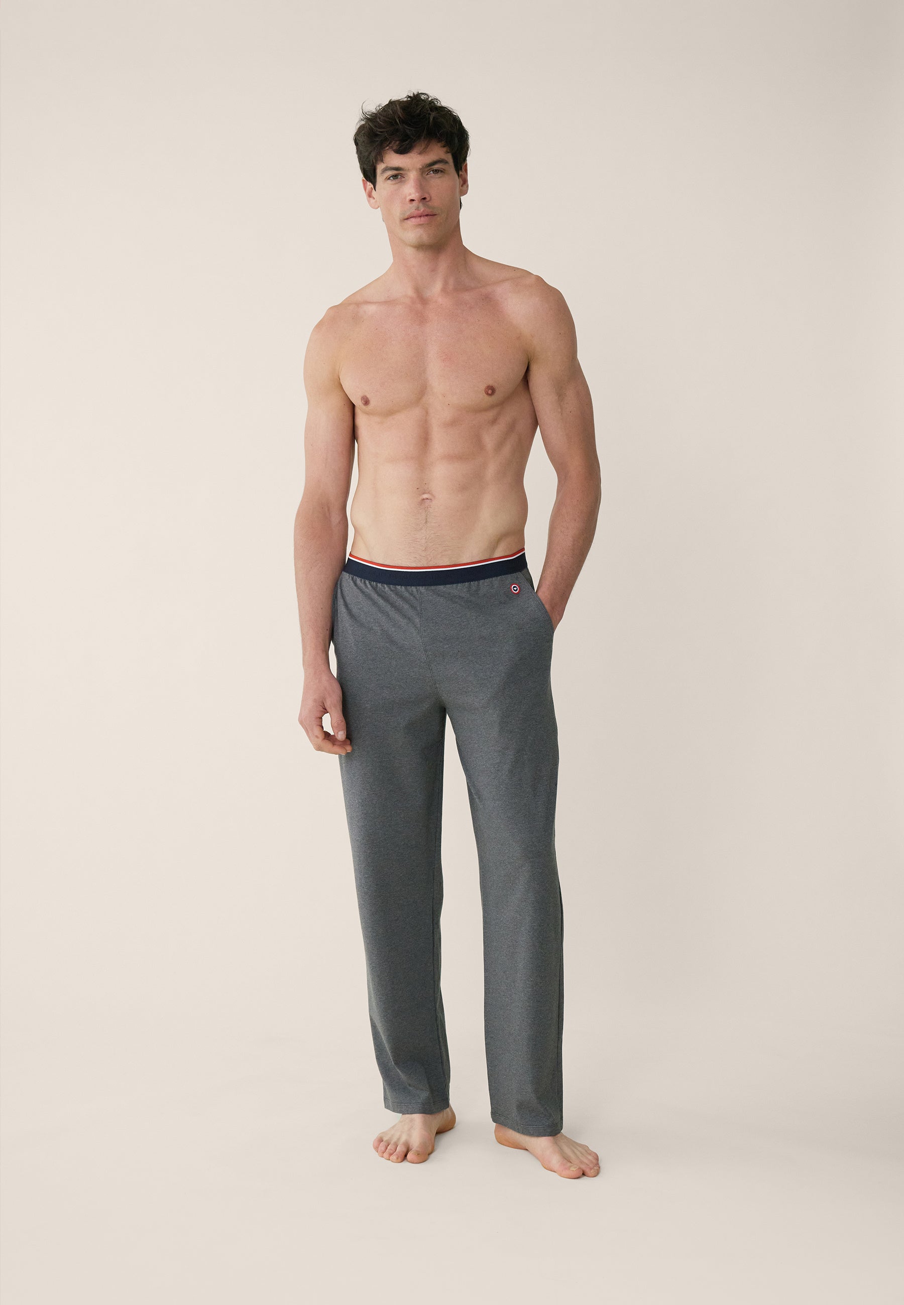 Bas de pyjama en coton - Toudou Gris Anthracite