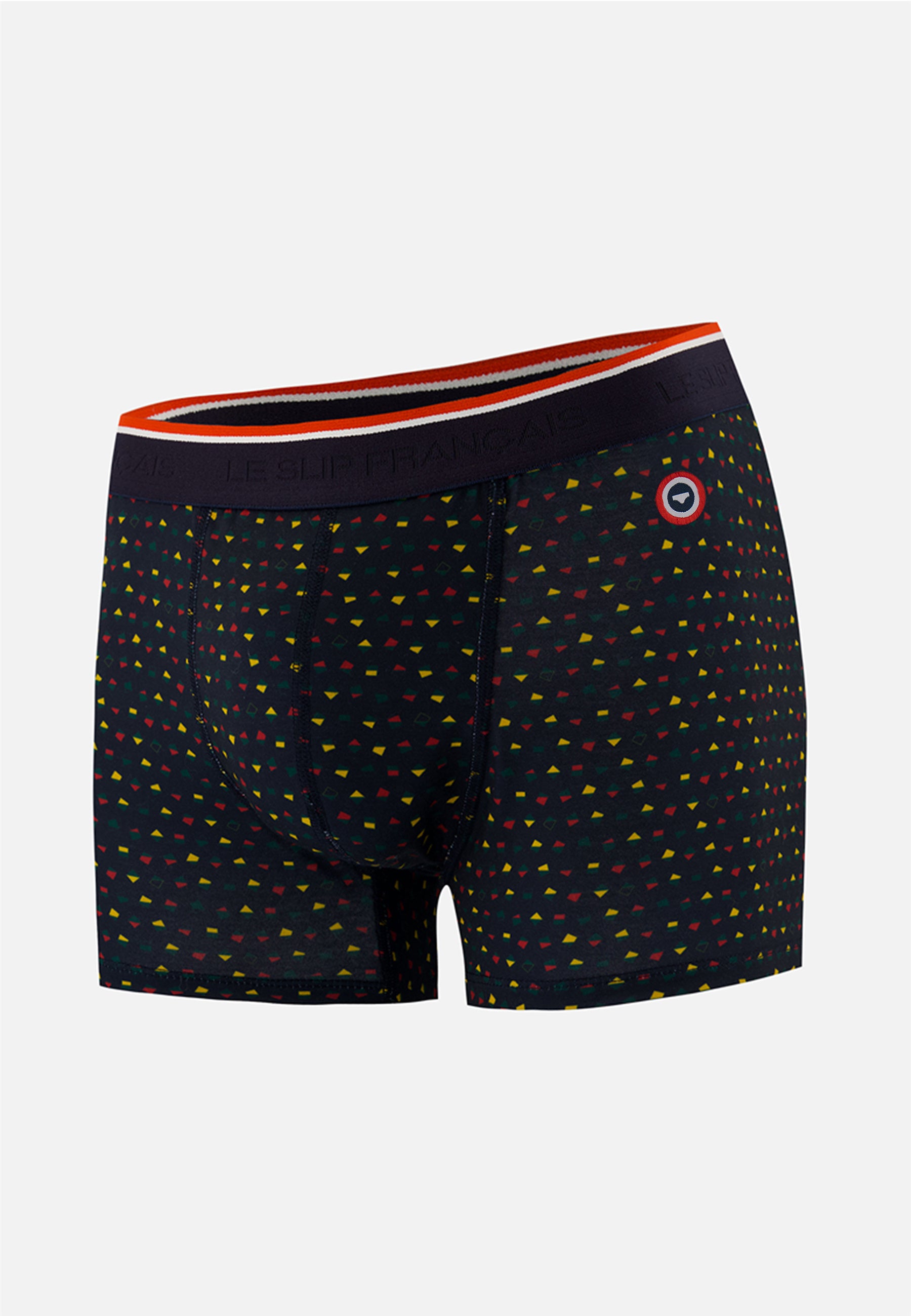 Fir green boxer shorts with geometric print - Marius Petits Carres Vert Sapin