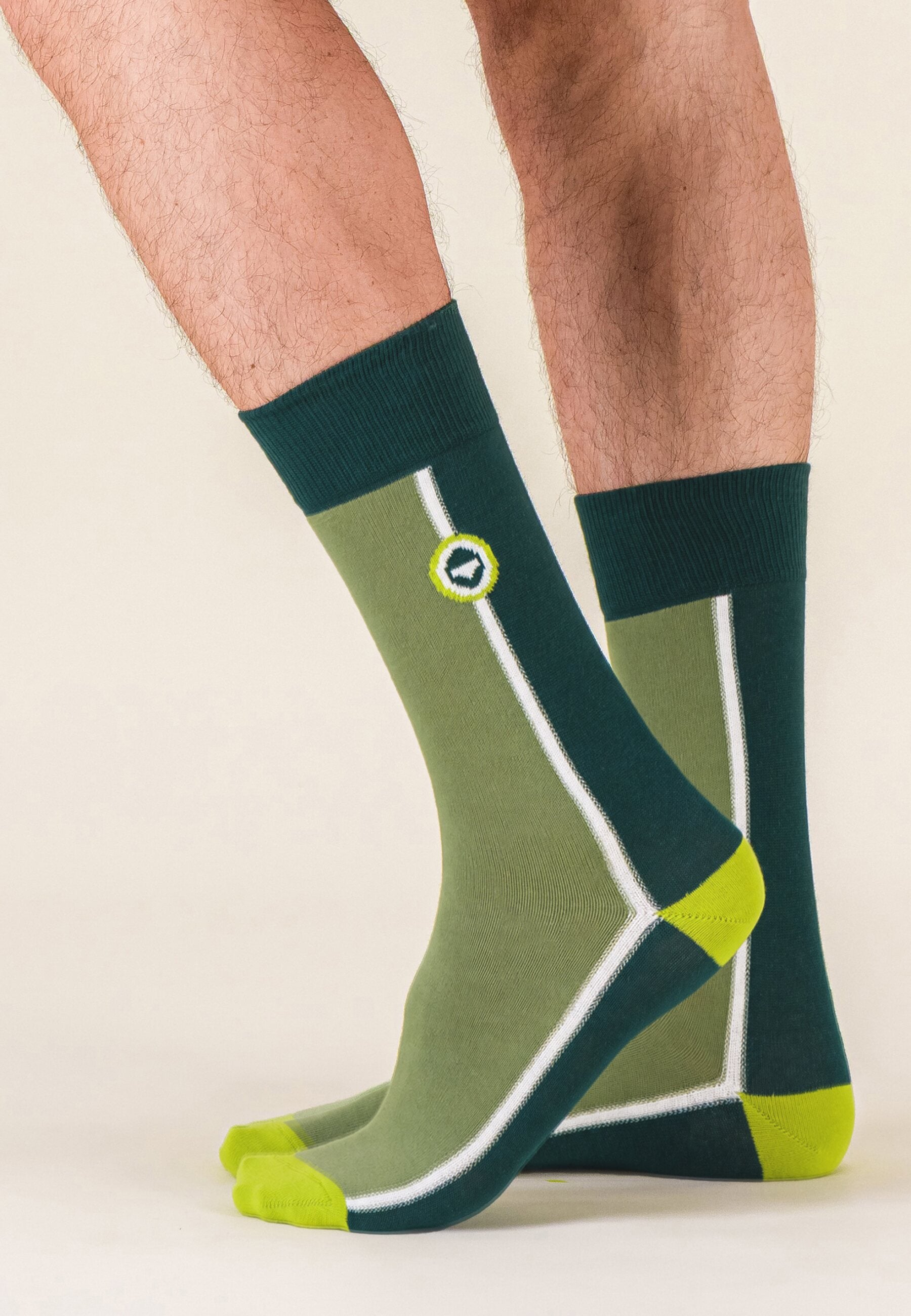Lot de 7 chaussettes mi-hautes en coton - Chaussettes Pixel Verti Vert Forêt Jaune Anis Gris Anthracite Blanc Noir