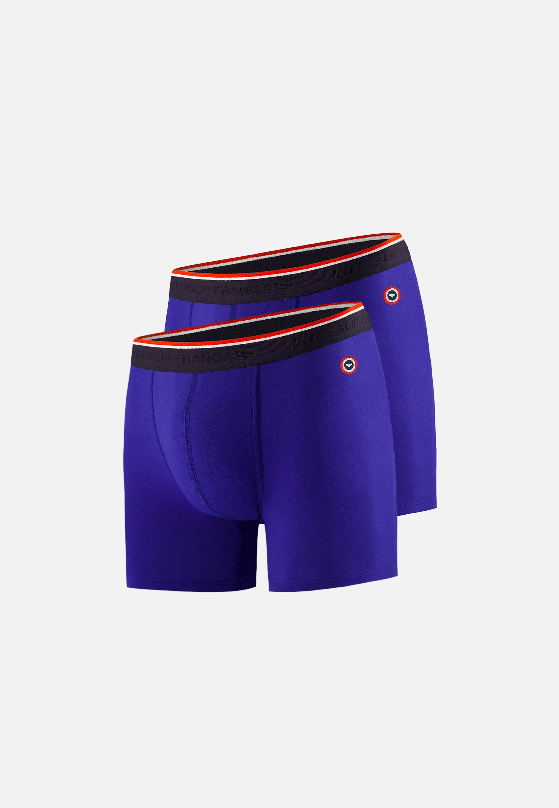 Pack of 2 long cotton boxers - Indigo Boxers