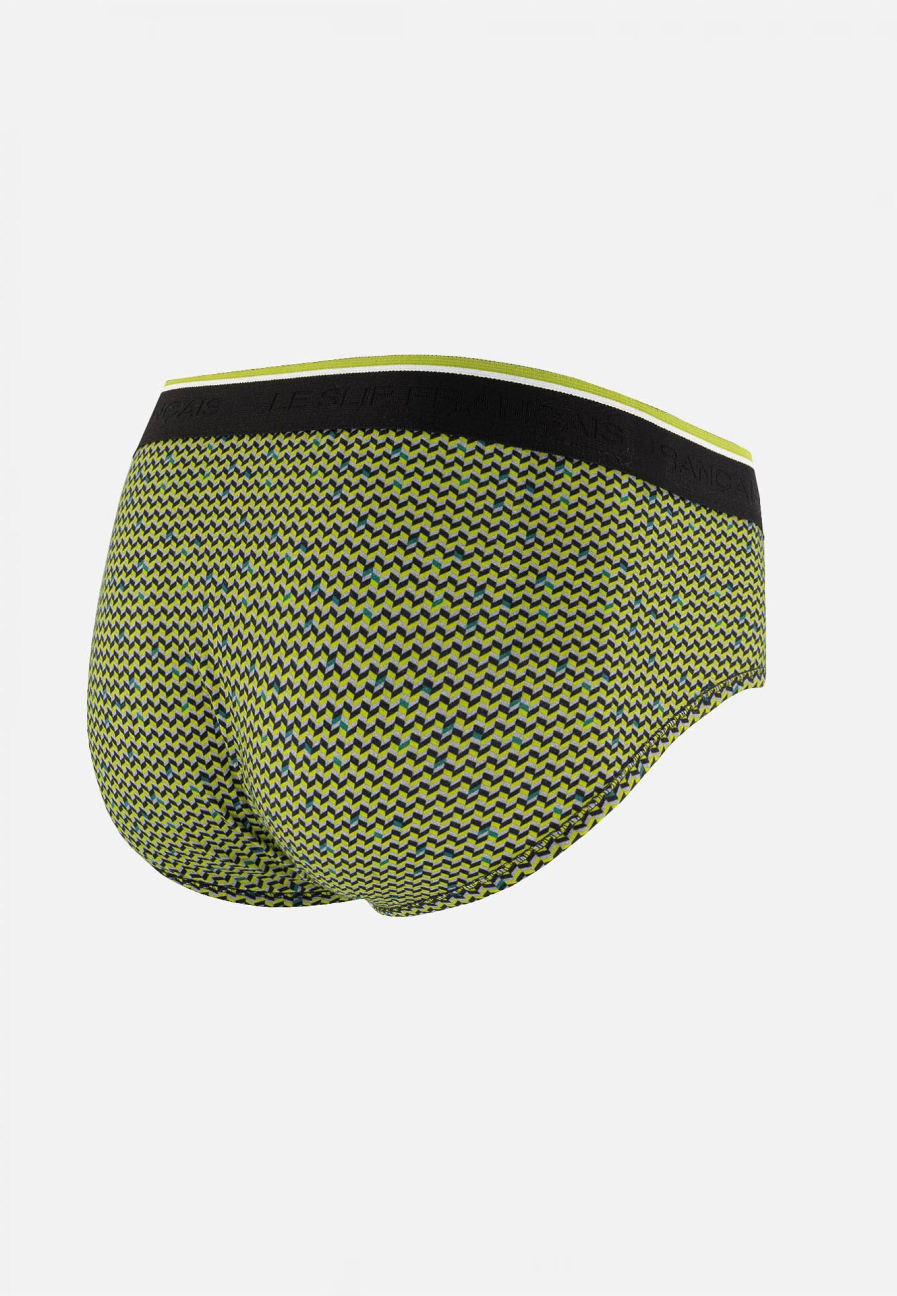 Slip à motif chevron jaune anis en coton - Terrible Chevron Jaune Anis