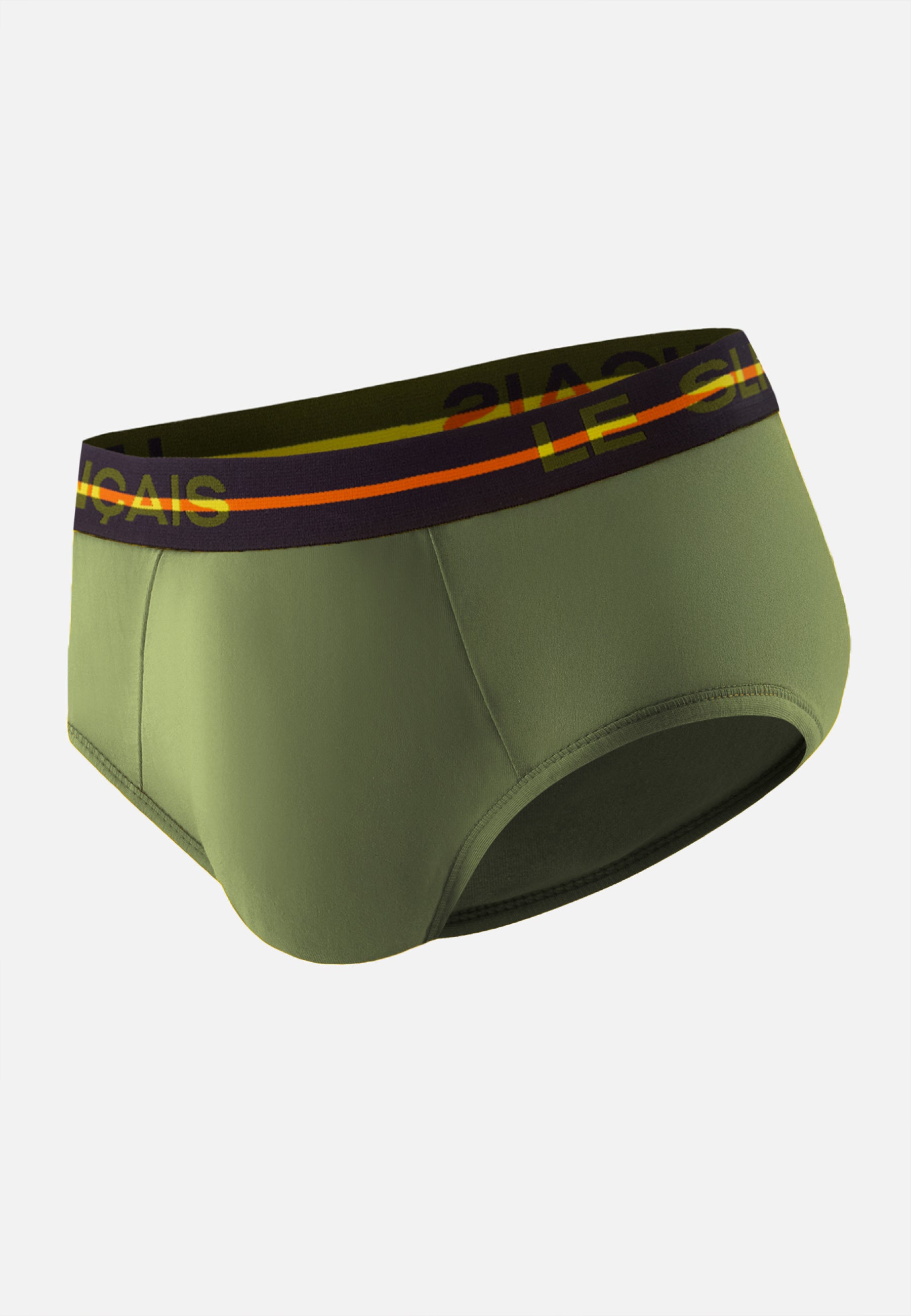 Green cotton briefs - Intrepid Khaki Veronese