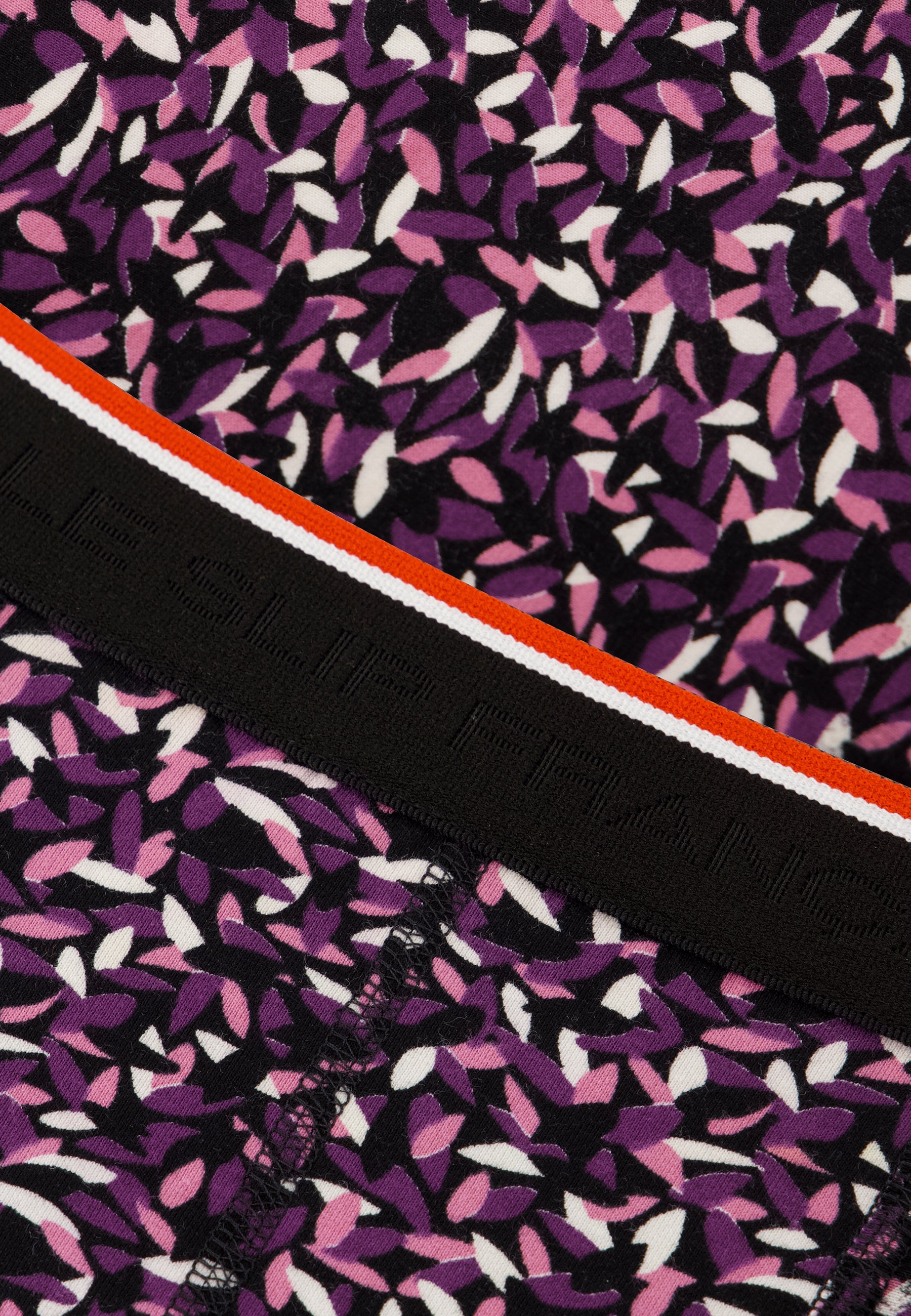 Plum cotton boxer shorts with gavotte pattern - Marius Gavotte Prune