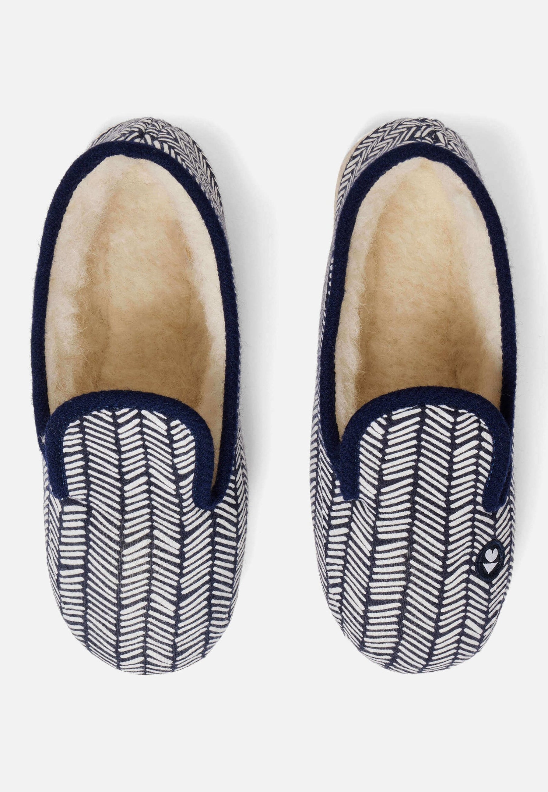 Charentaises chevron - Chaussons D'Intérieur En Laine