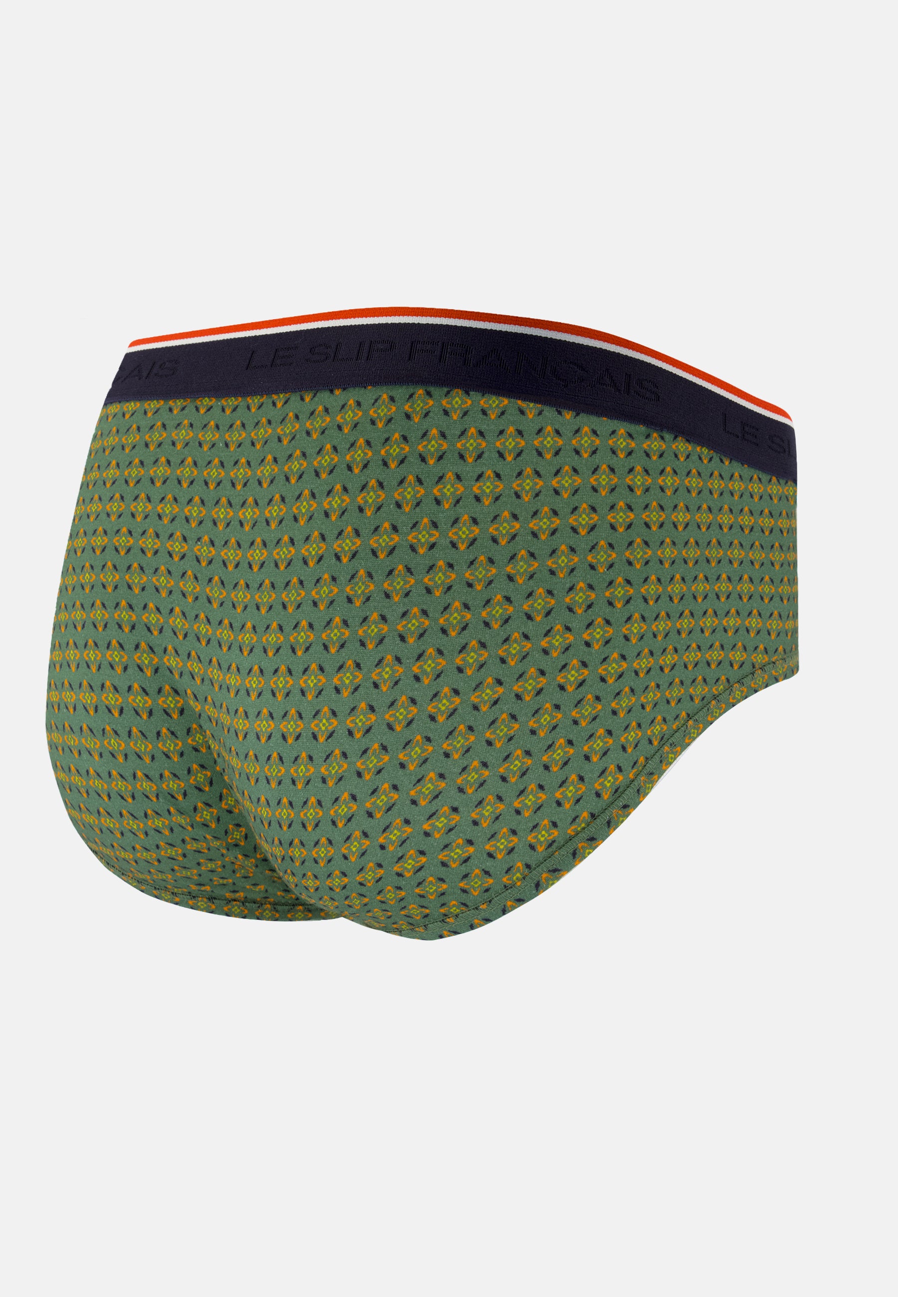 Green cotton briefs with ornamental pattern - Terrible Veronese Ornament