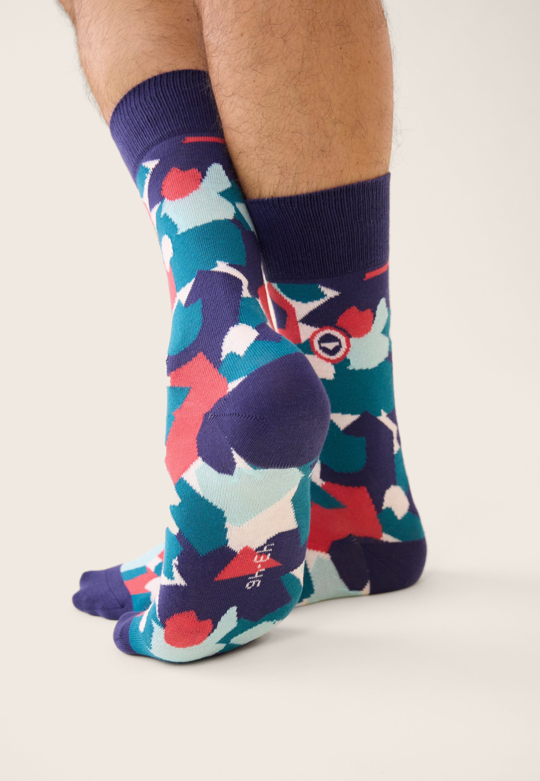 Chaussettes mi-hautes vertes à motifs confetti - Lucas Confetti Vert D'Eau