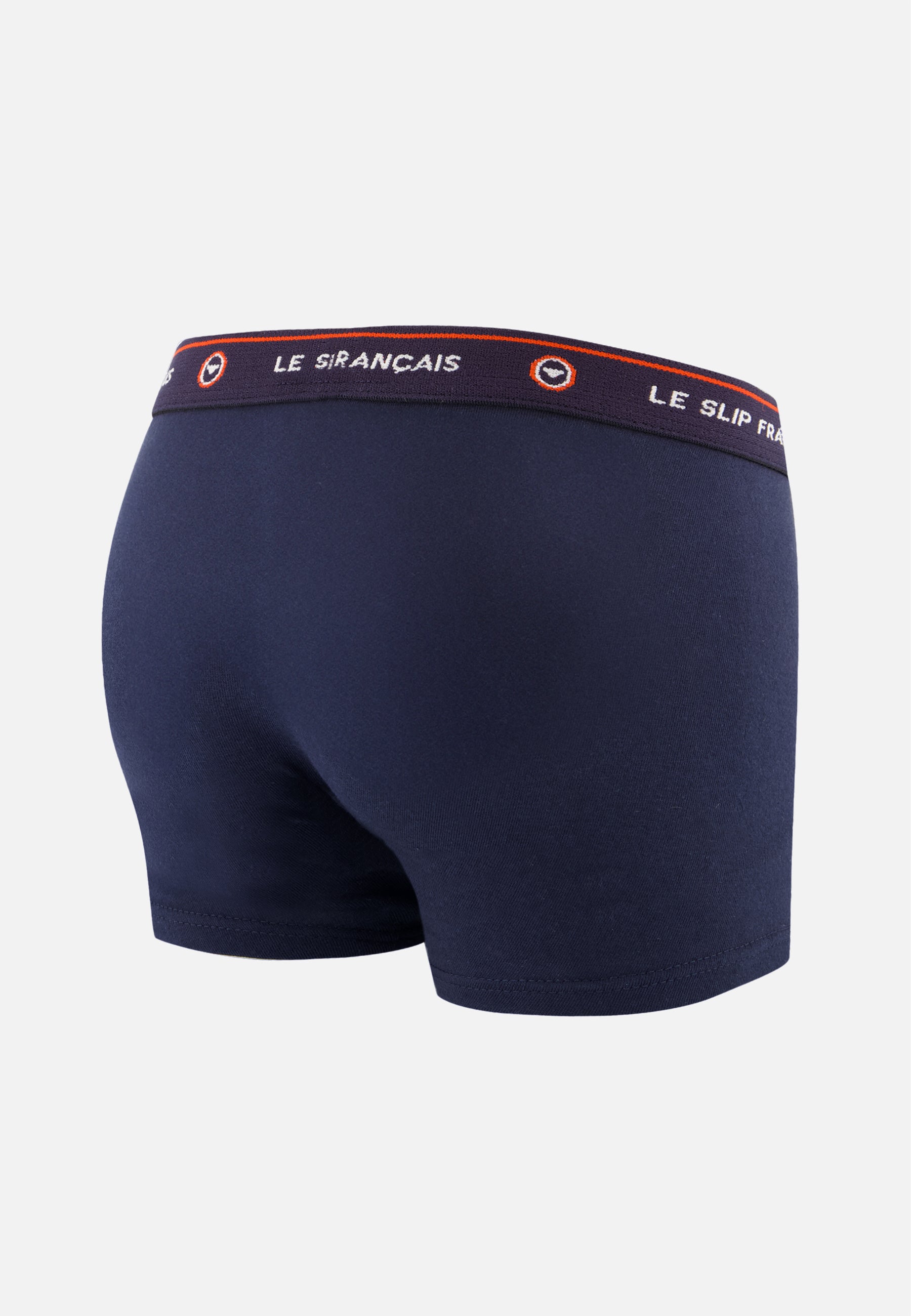 Navy blue cotton children's boxer shorts - Petit Joseph Marine