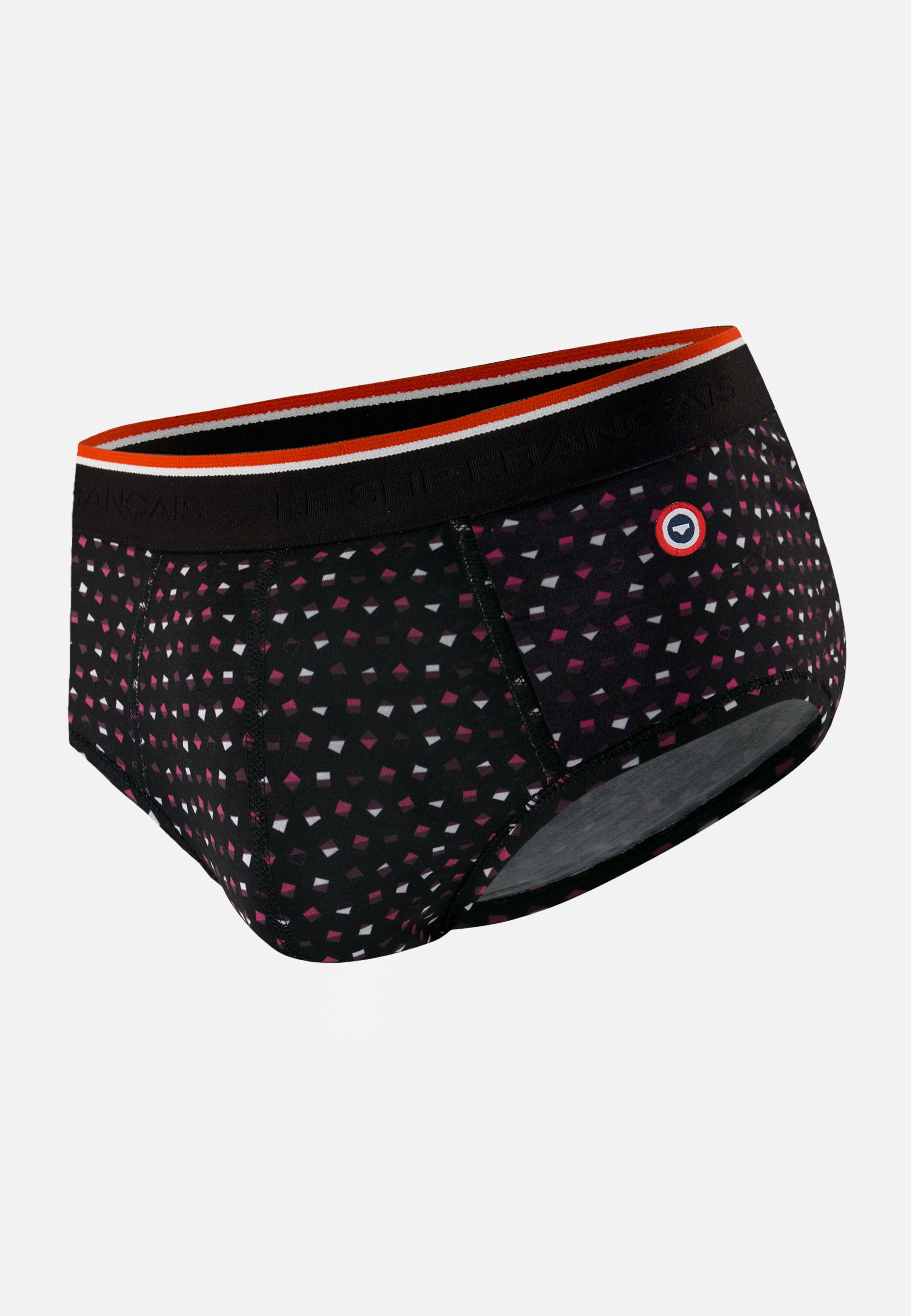 Black briefs with small square pattern - Terrible Petits Carres Noir