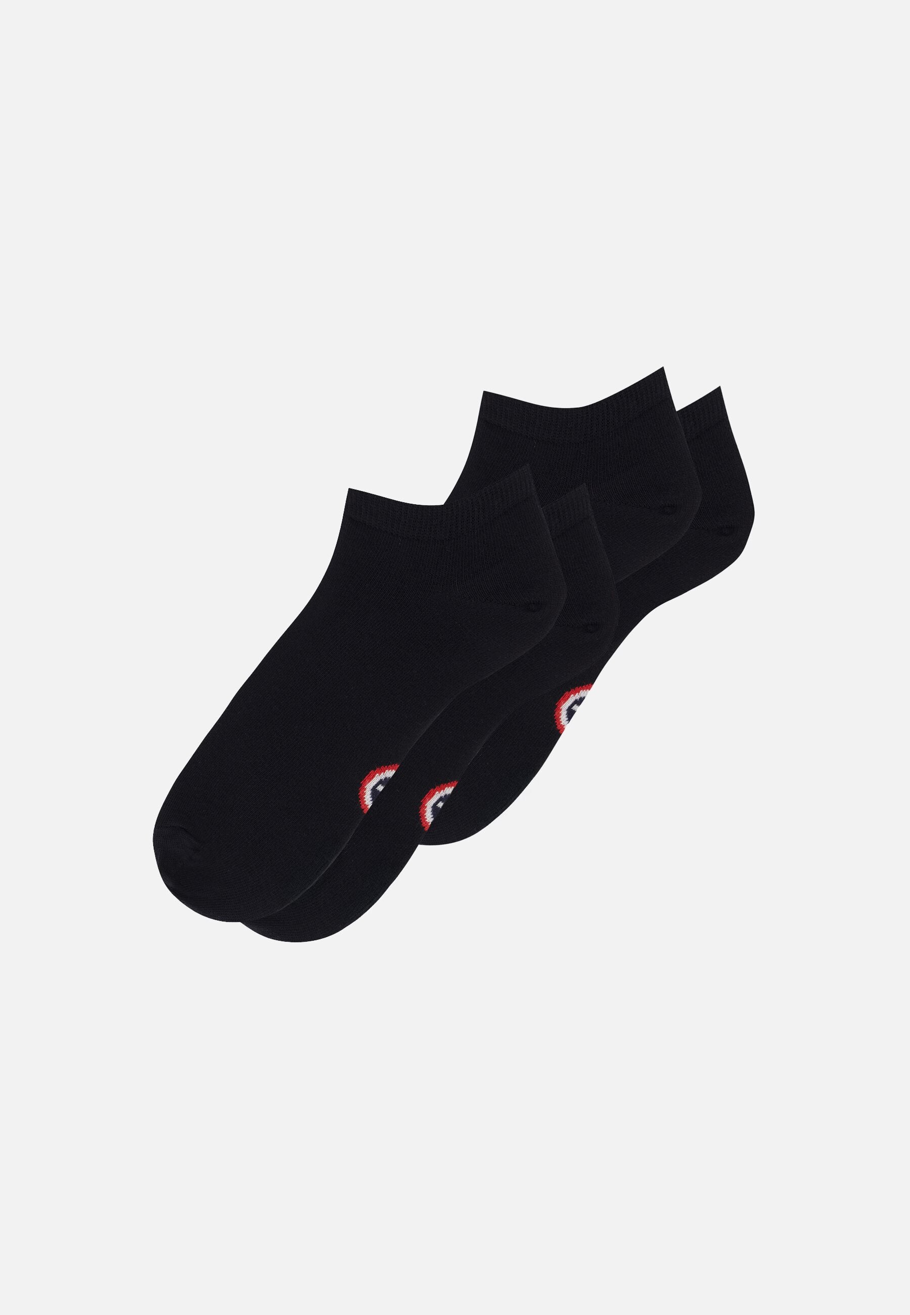 Lot de 2 socquettes en coton - Chaussettes Noires