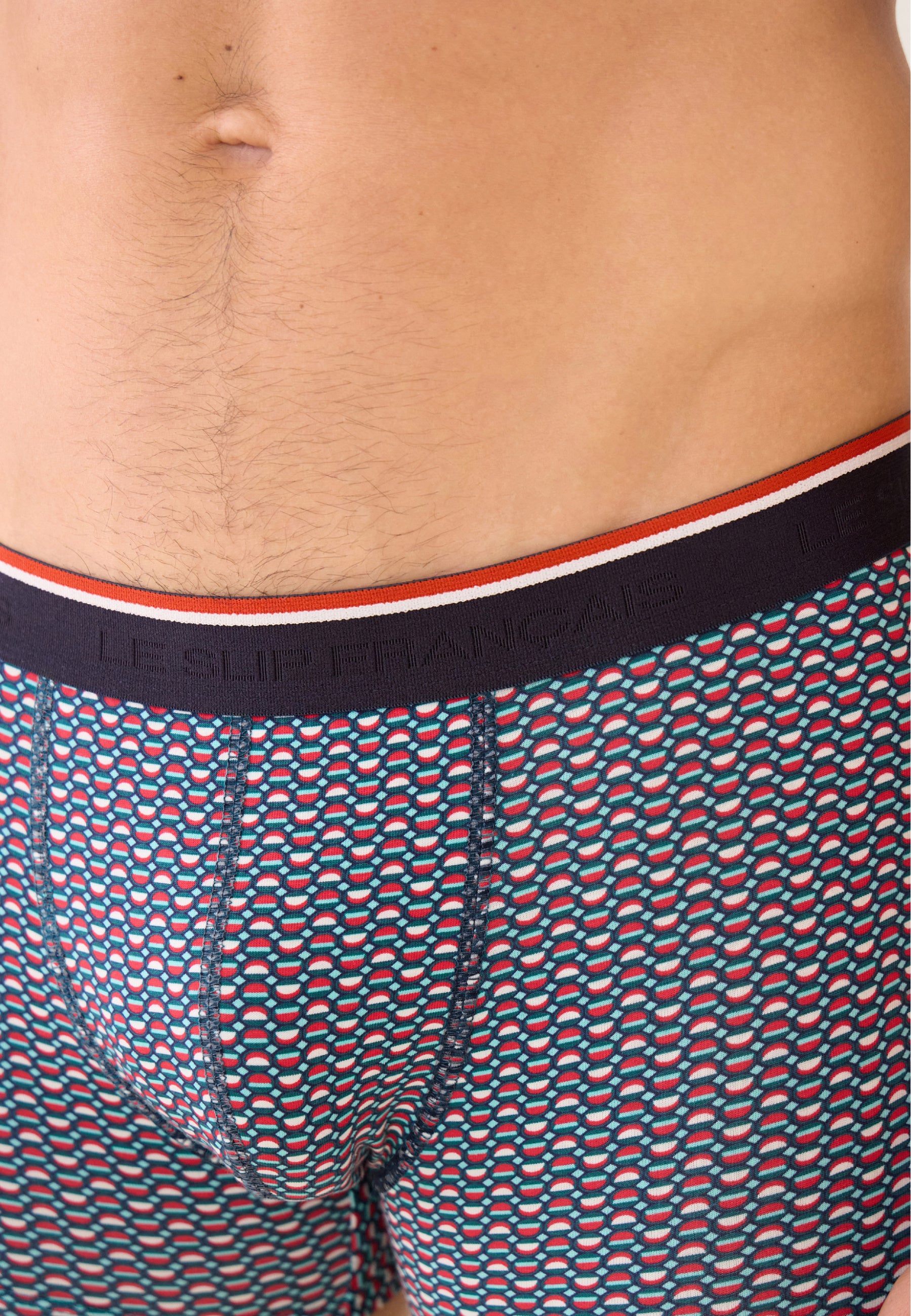 Boxer vert à motif cercle en coton - Marius Cercle Vert D'Eau