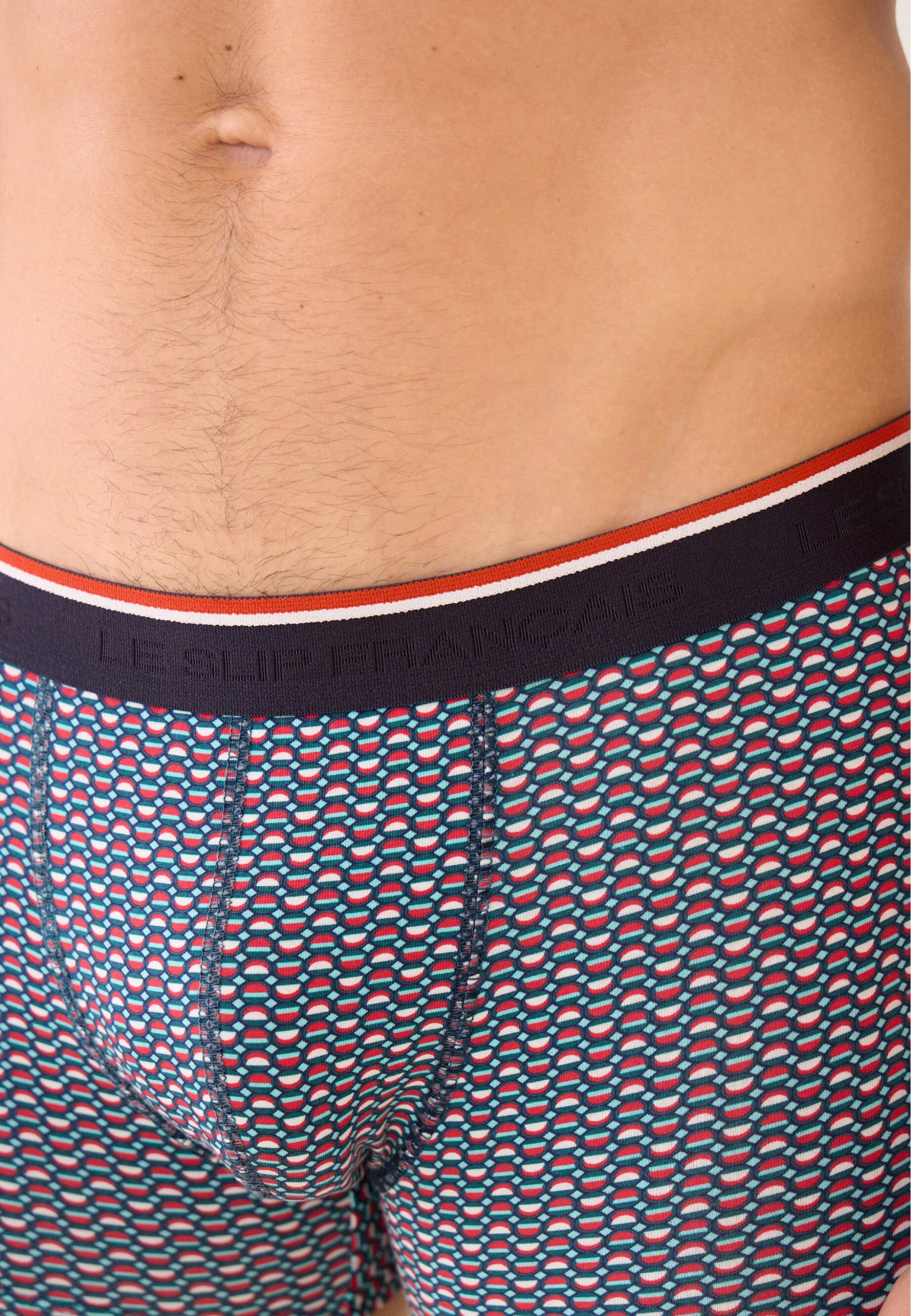 Boxer vert à motif cercle en coton - Marius Cercle Vert D'Eau