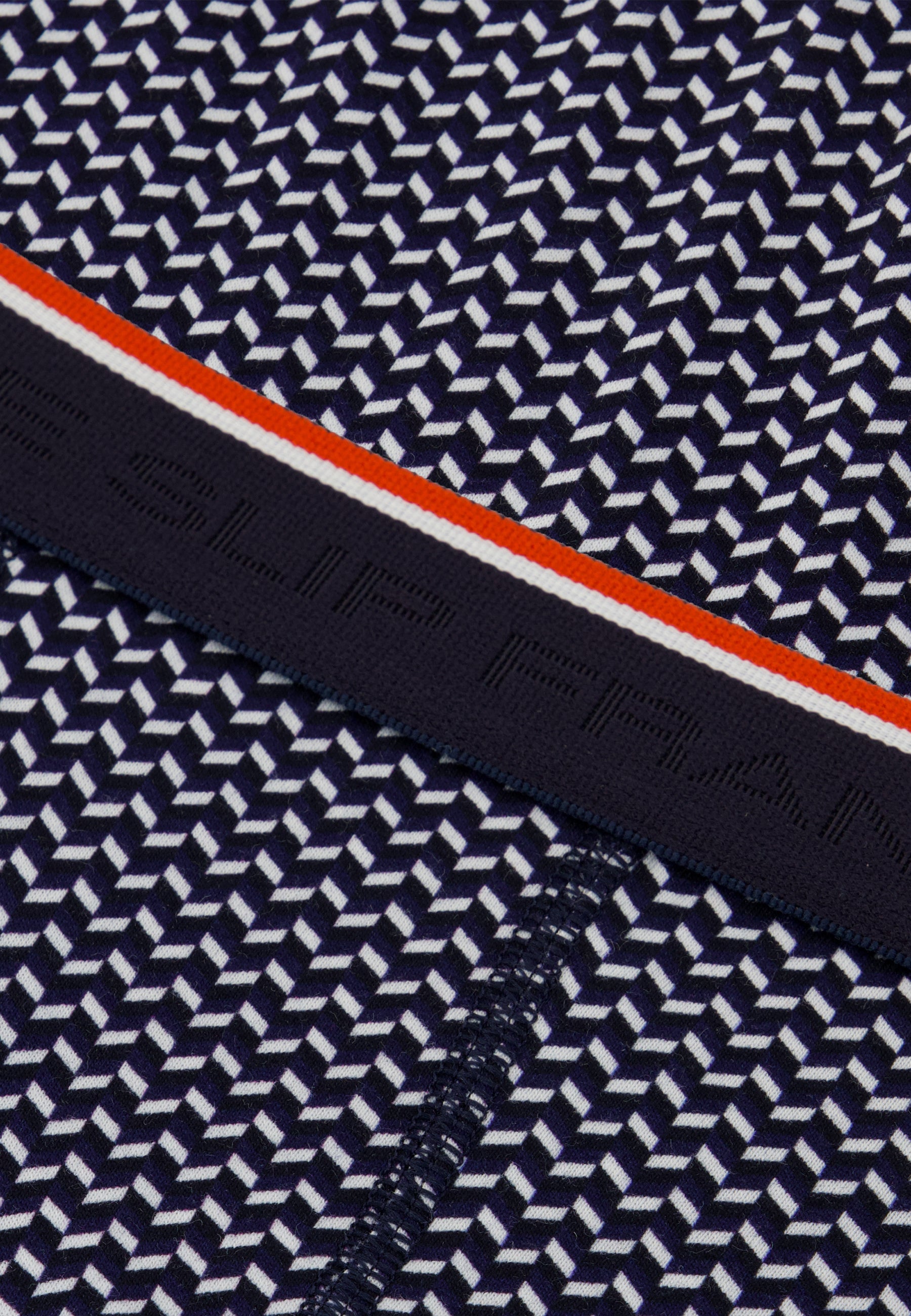 Blue striped cotton boxer shorts - Marius Chevron