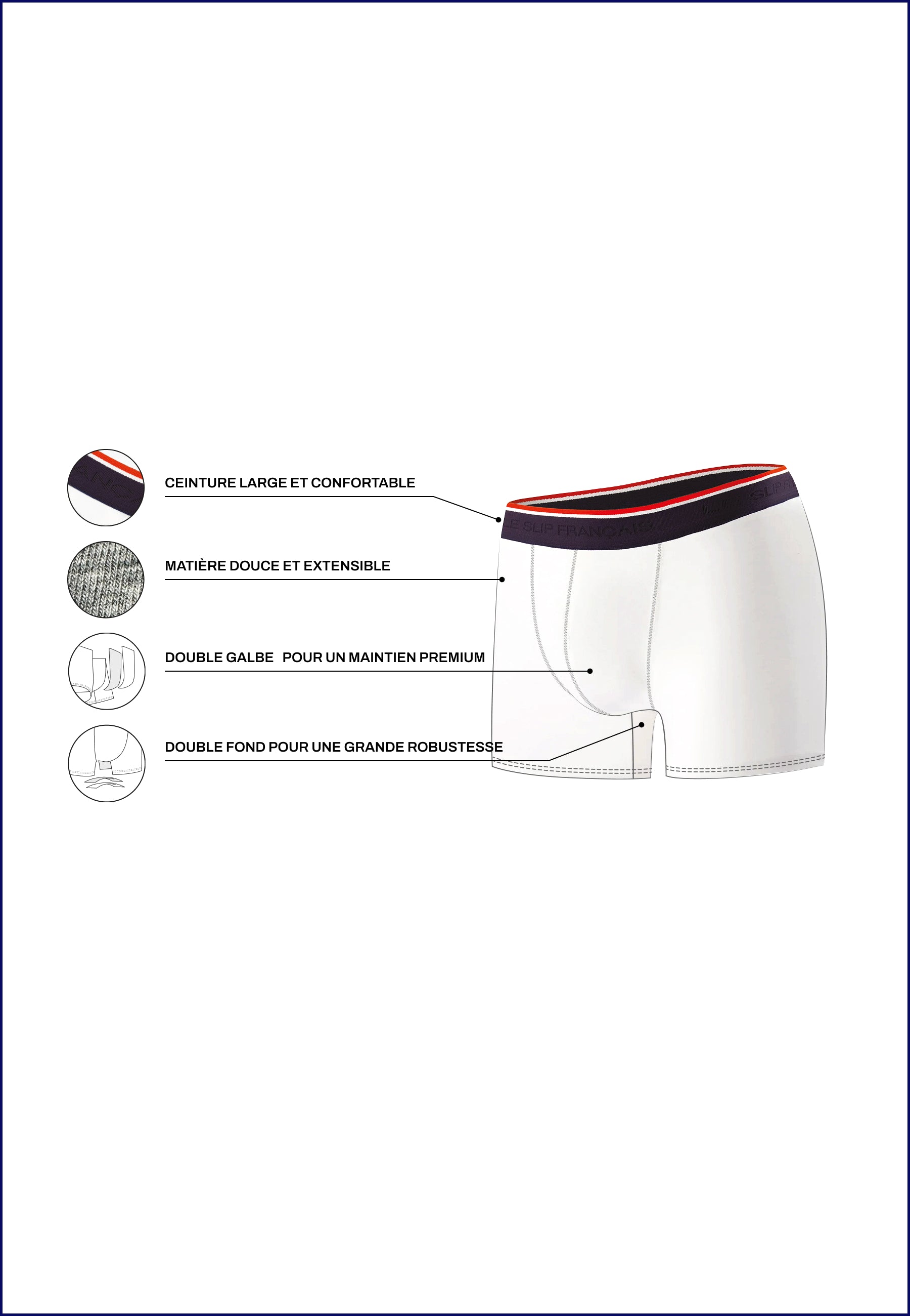 Green cotton boxer shorts with a circle pattern - Marius Circle Azure Green