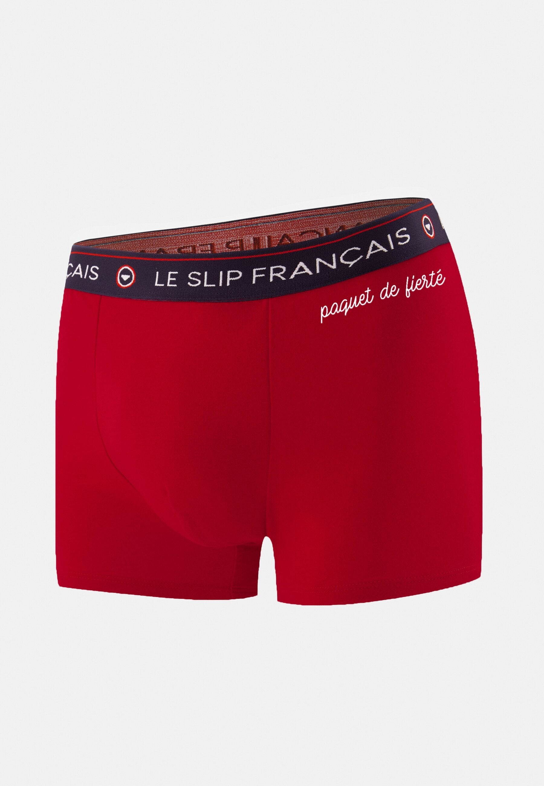 Boxer rouge en coton - Redoutable Rouge Cerise Imprimé Paquet de Fierté