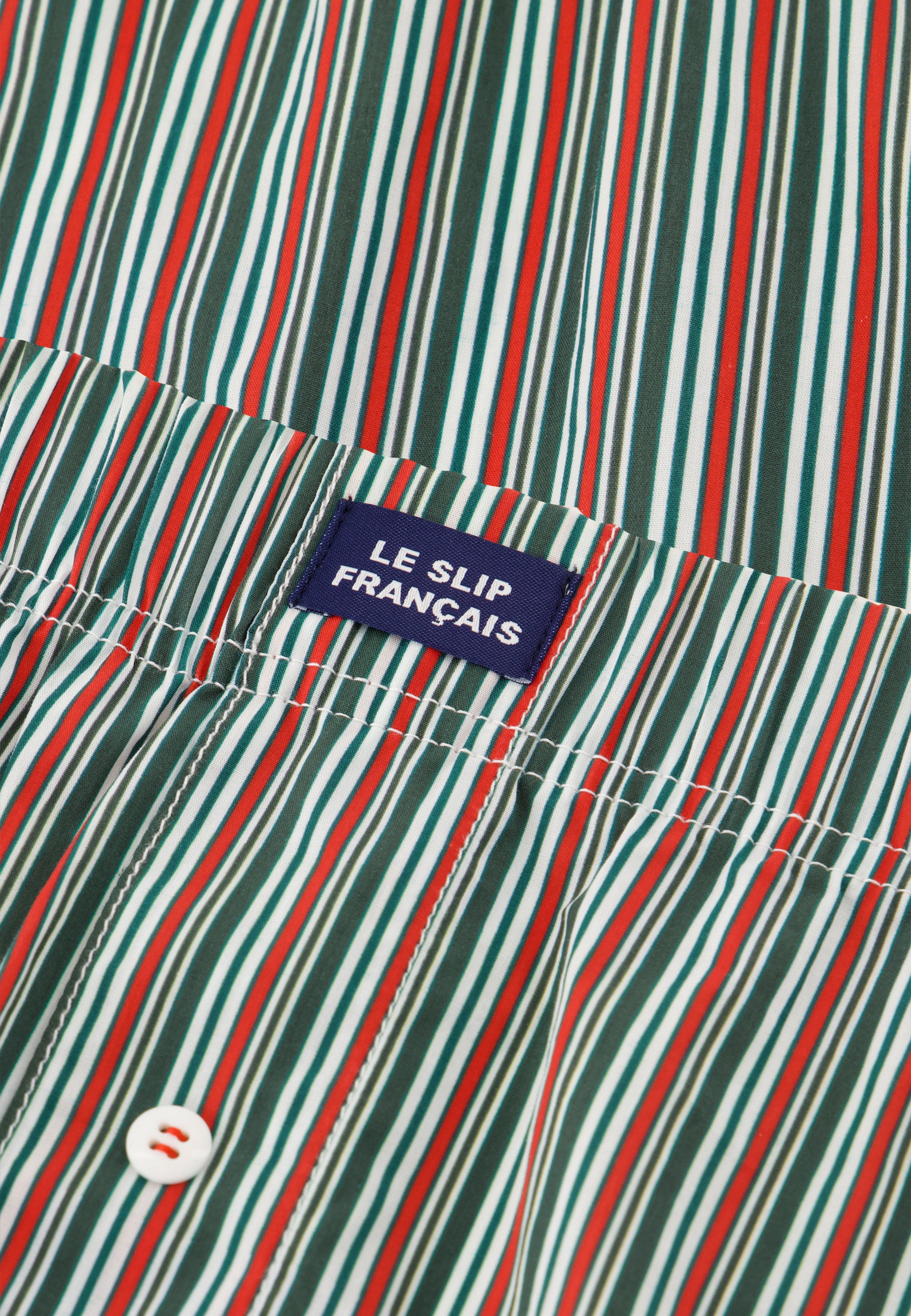 Green striped cotton mattress underpants - Jacques Rayures Matelas Vert