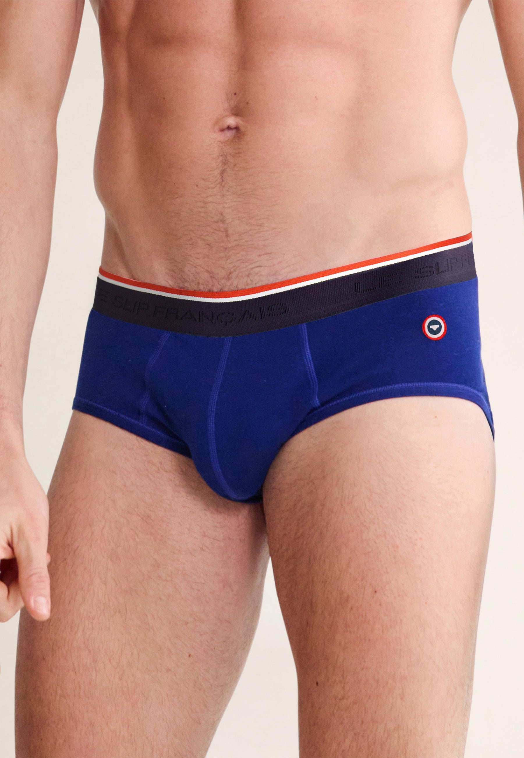 Slip bleu en coton avec cocarde - Terrible Indigo