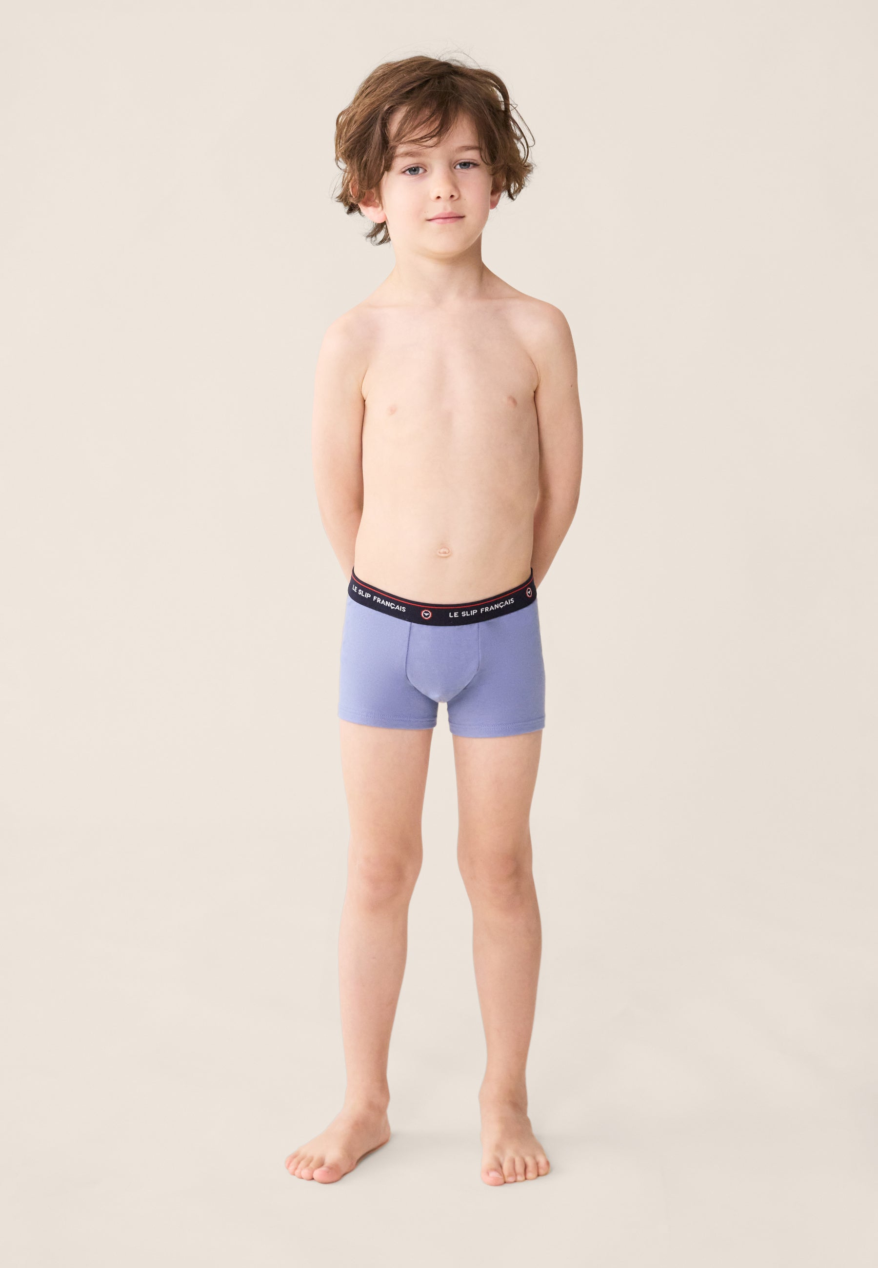 Children's blue denim cotton boxer shorts - Petit Joseph Bleu Jean