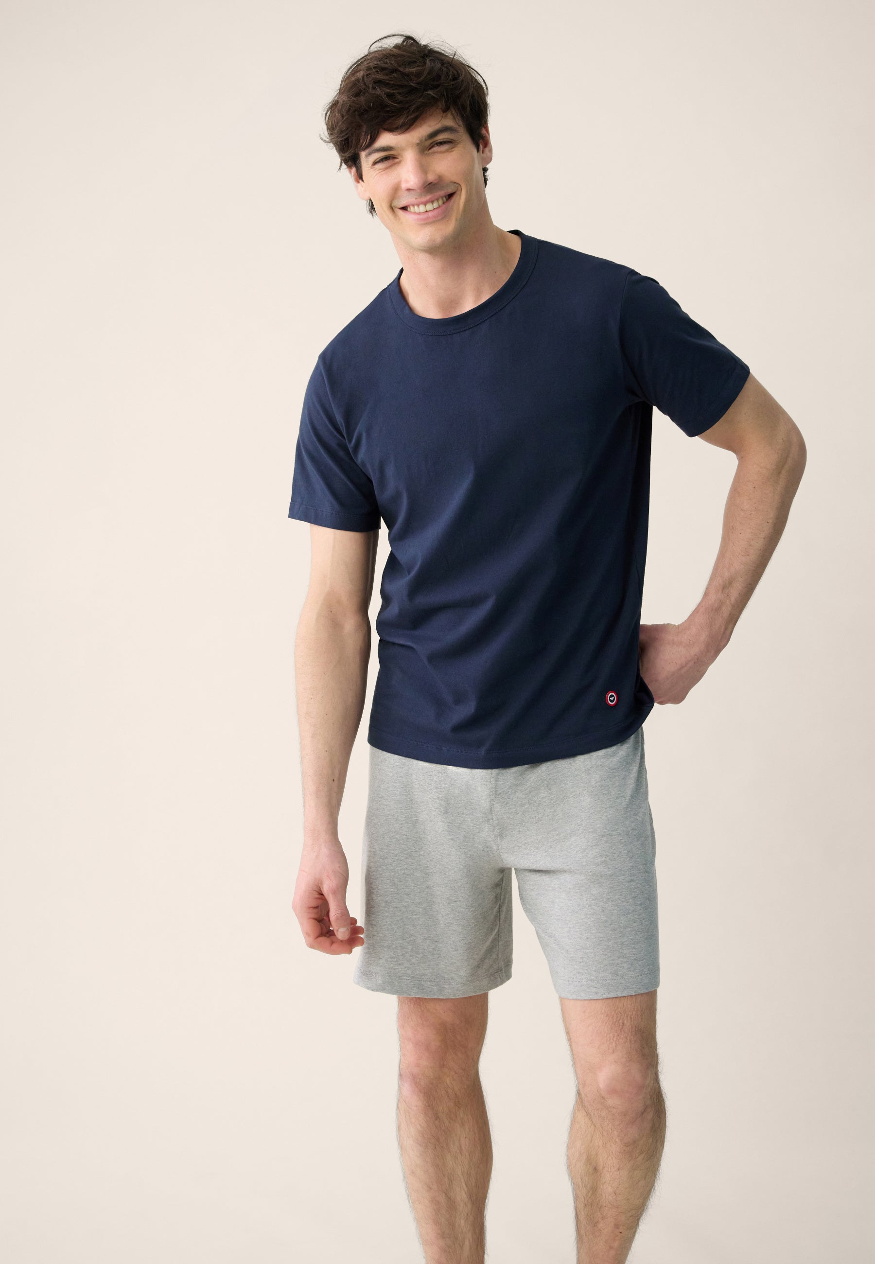 Lot de 2 T-shirts manches courtes en coton - T-shirts manches courtes Formidable Marine Blanc