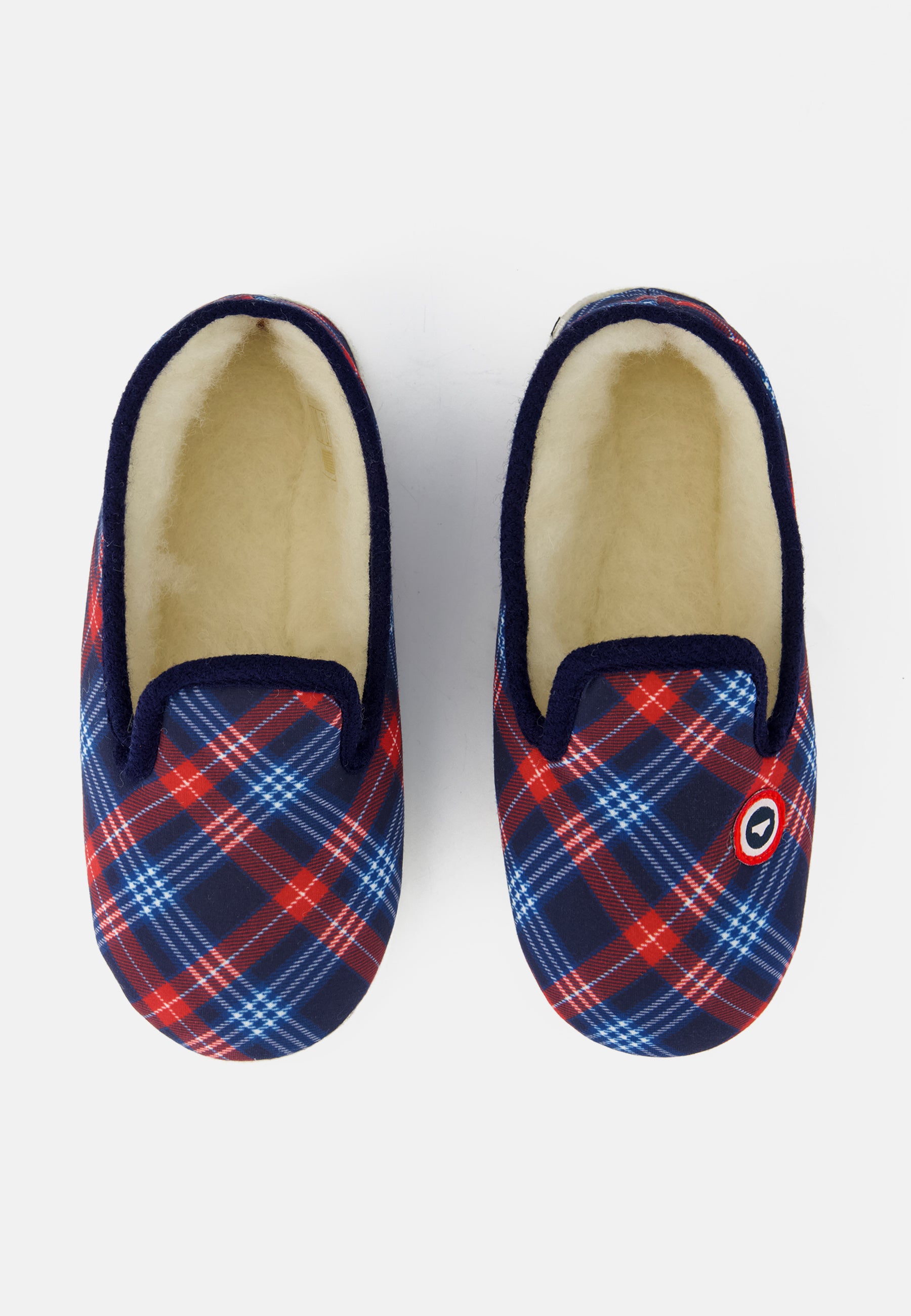 Indoor slippers - Blue White Red Tartan slippers