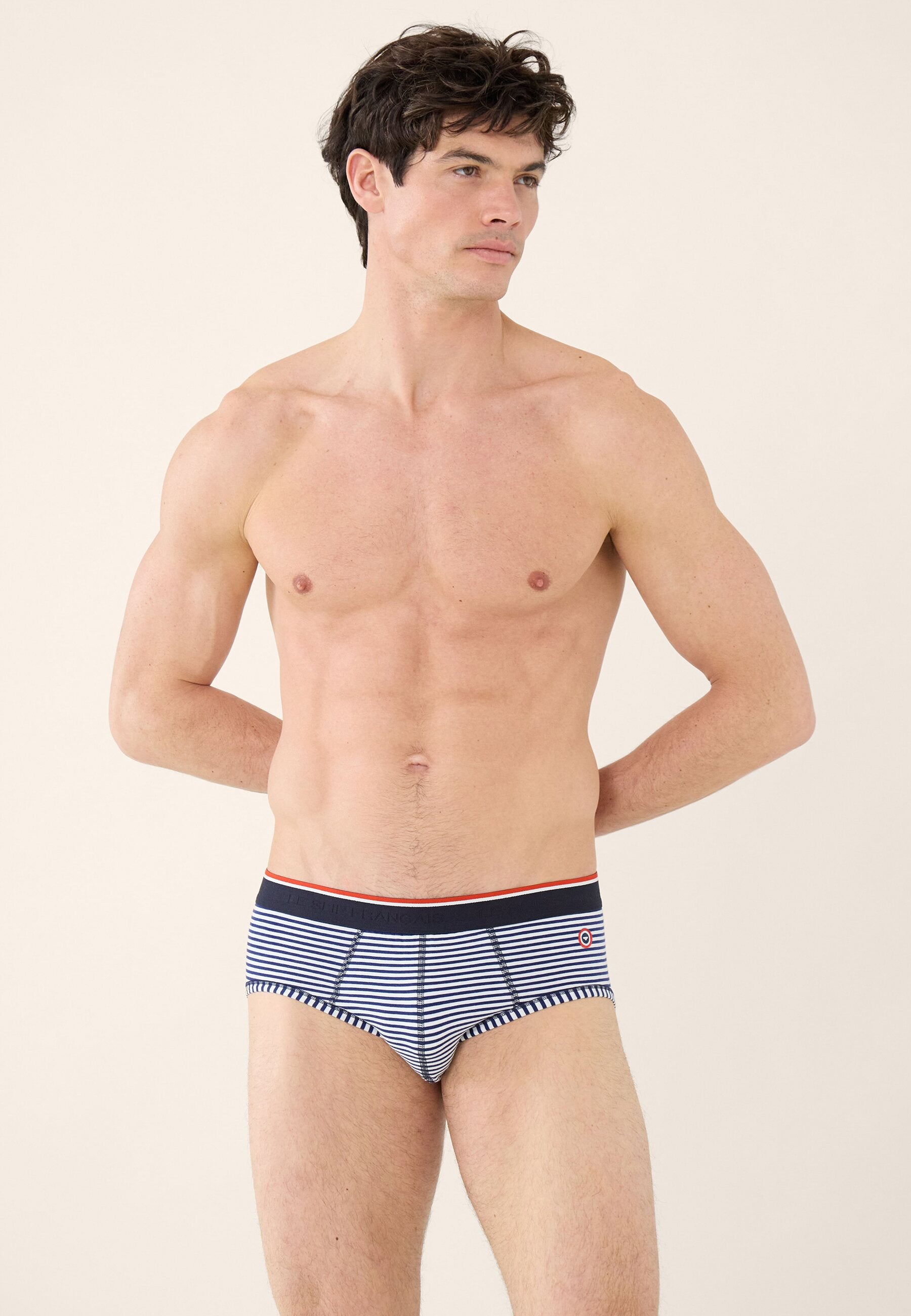 Lot de 7 slips en coton - Slips Marine Blanc Rouge Cerise Noir Gris Chiné Bleu Jean Marinière