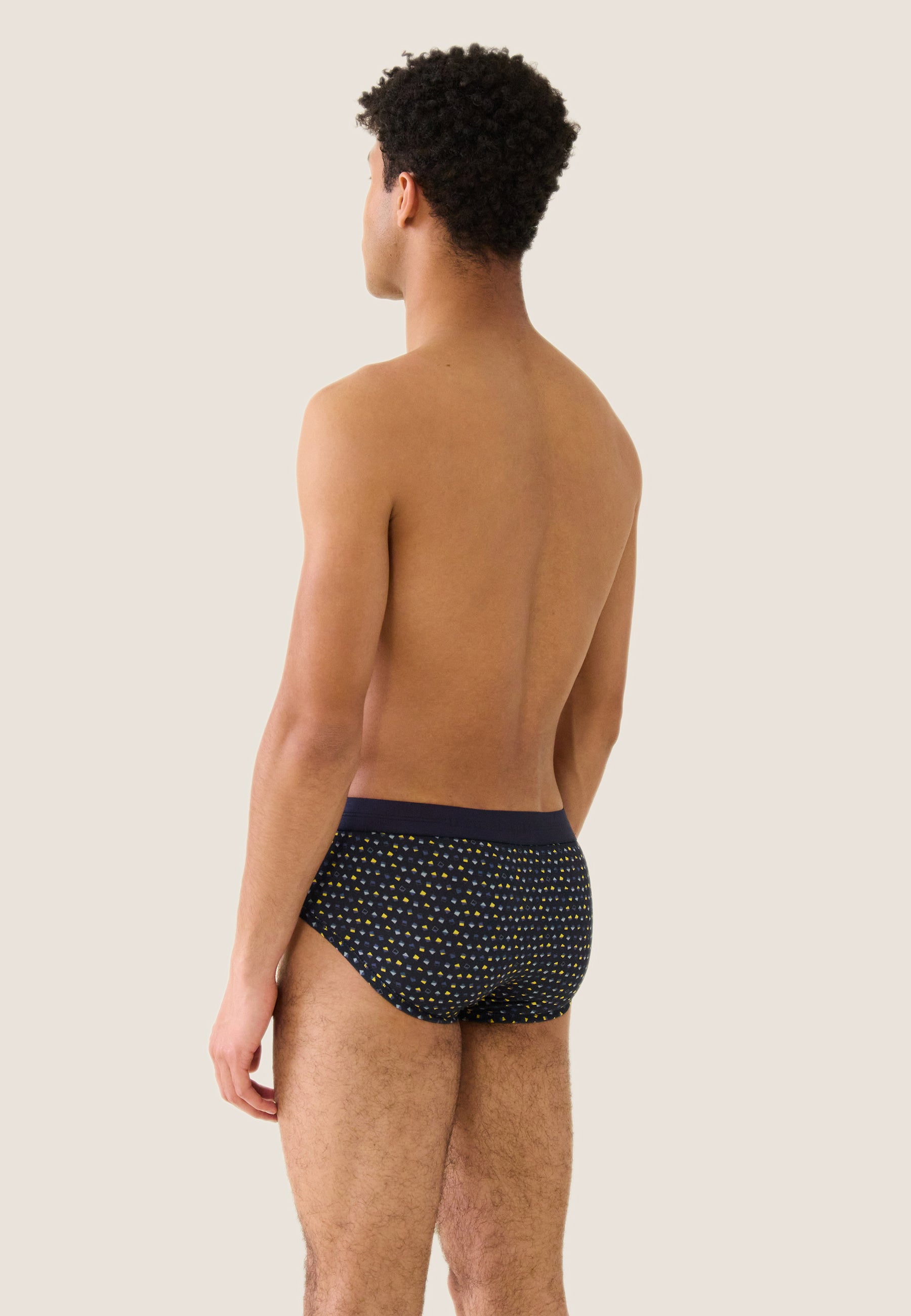 Slip en coton - Terrible Petits Carrés Marine Cire