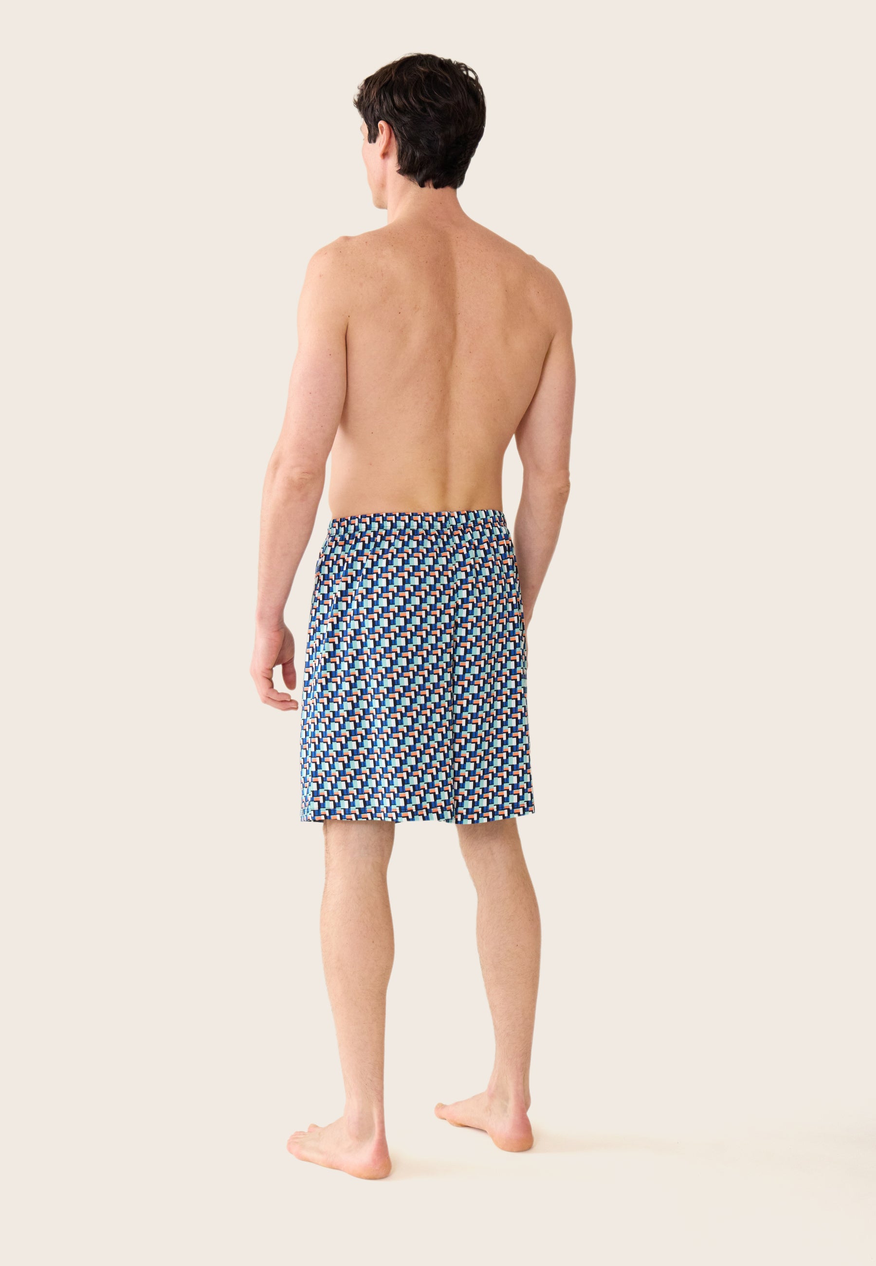 Bas de pyjama court à motif corbusier en coton - Fredy Corbusier Vert Azur