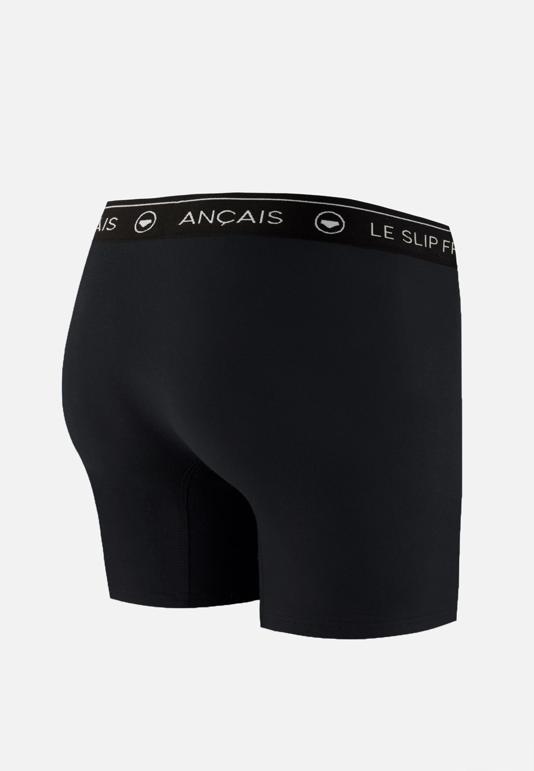 Boxer long noir en coton - Redoutable Long Noir