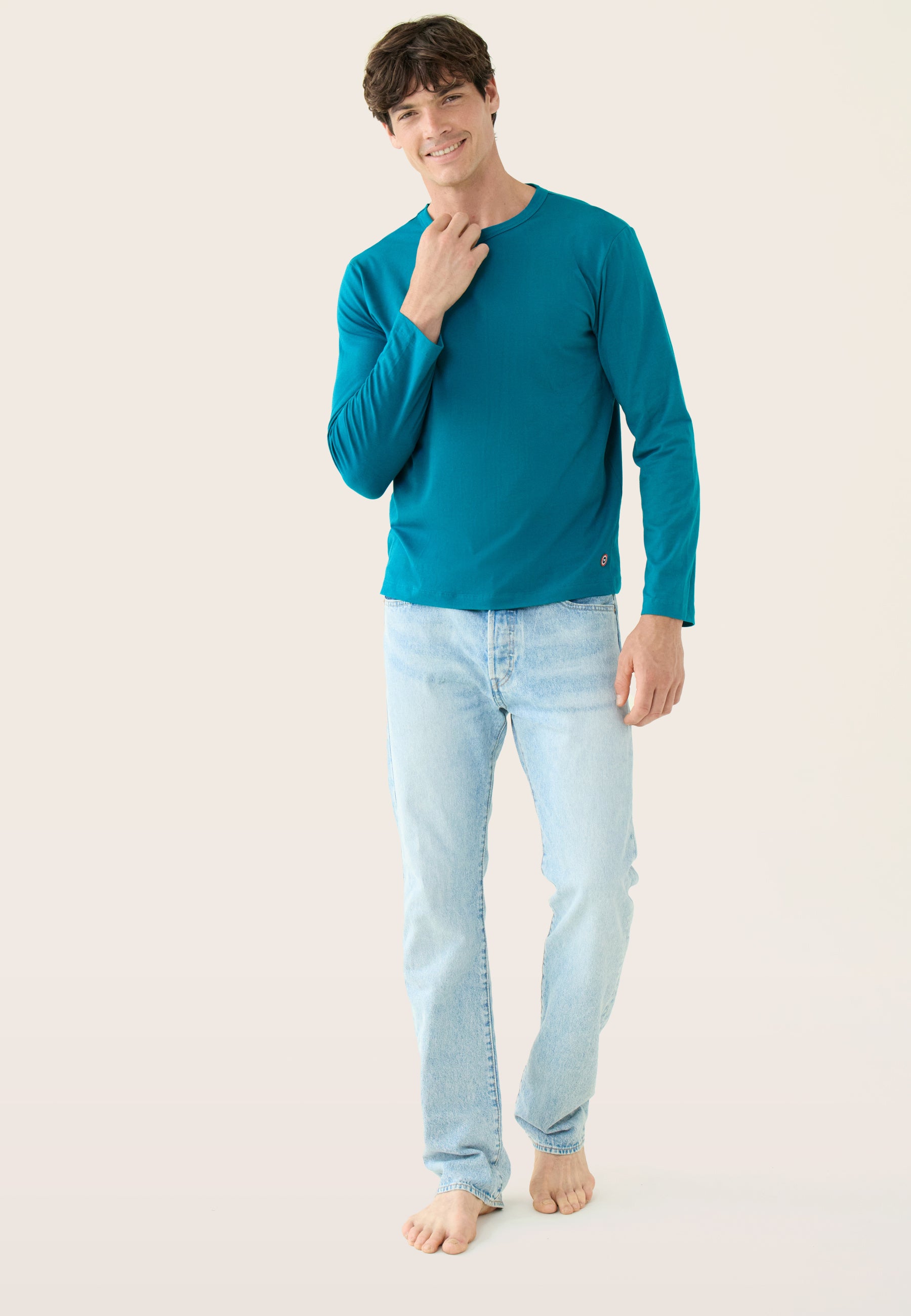 T-shirt homme topaz à manches longues en coton - Superbe Topaz