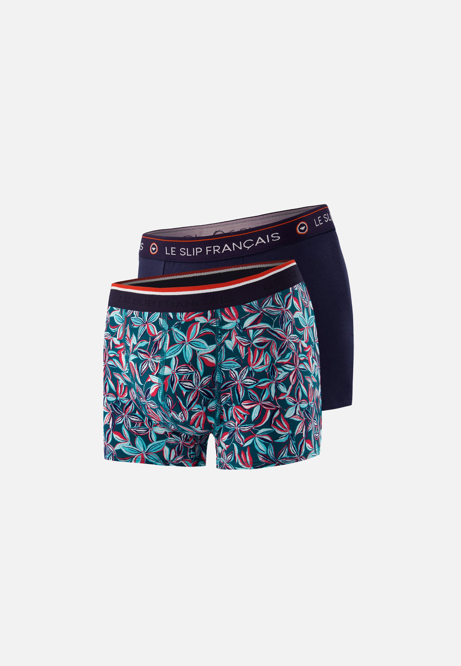 Lot de 2 boxers en coton - Boxers Marine Jasmin Bleu Canard