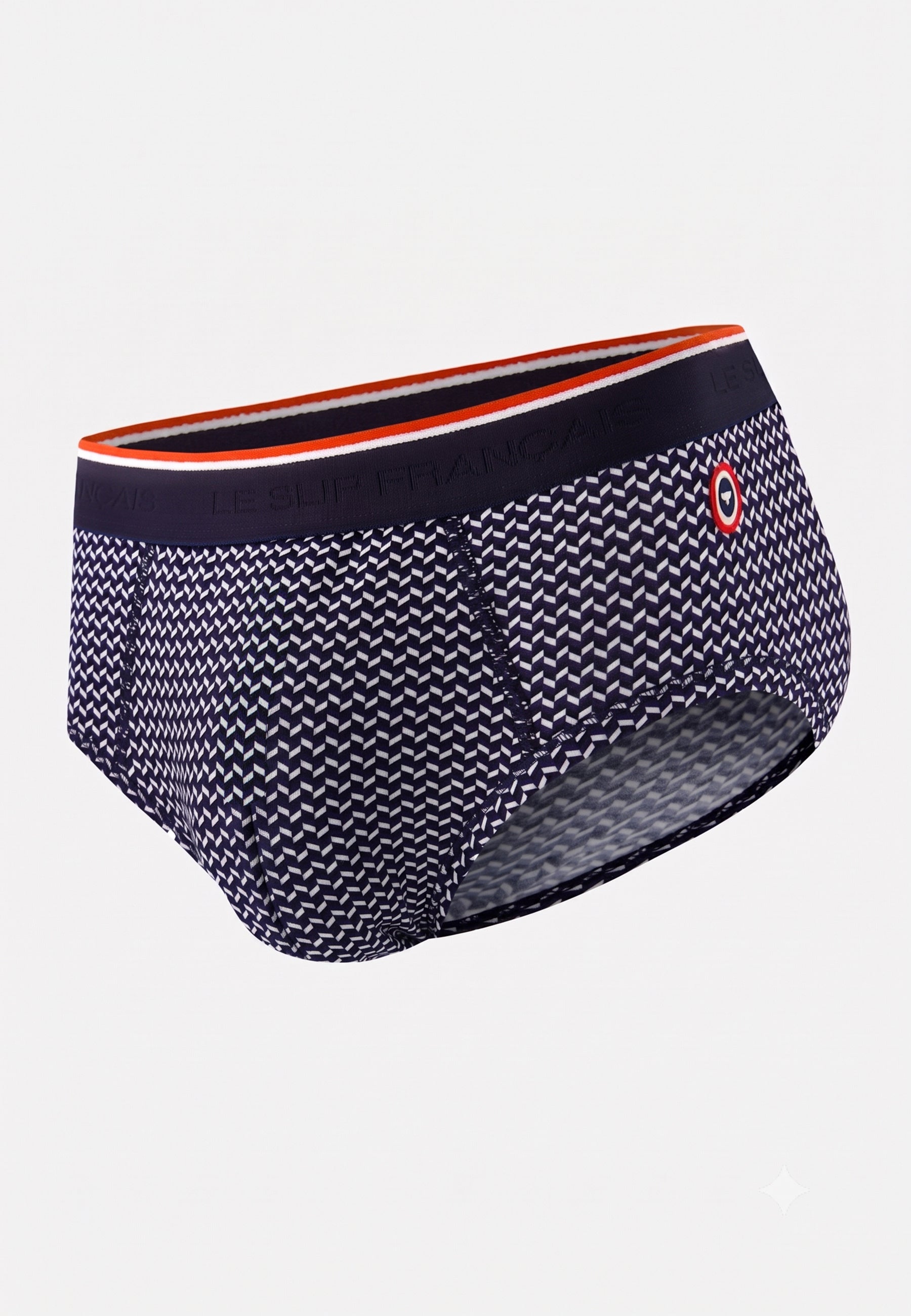 Slip marinière bleu en coton - Terrible Chevron