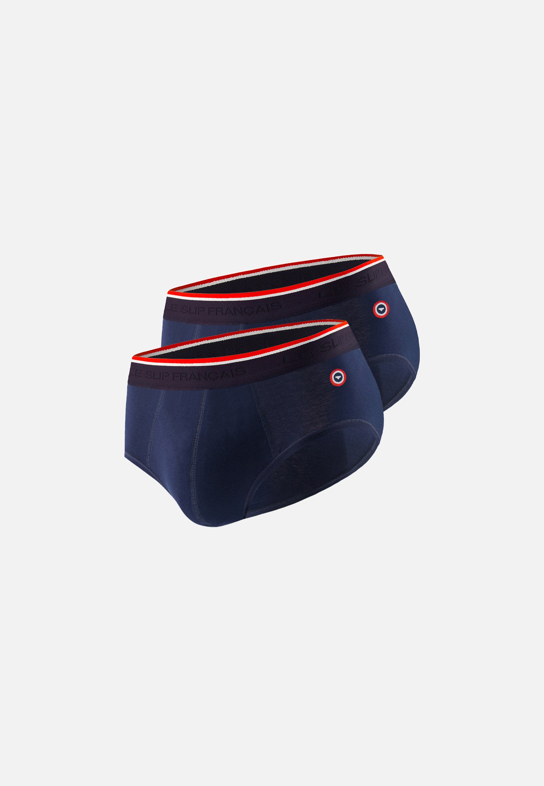 Lot de 2 slips bleu marine en coton - Slips Bleu Marine