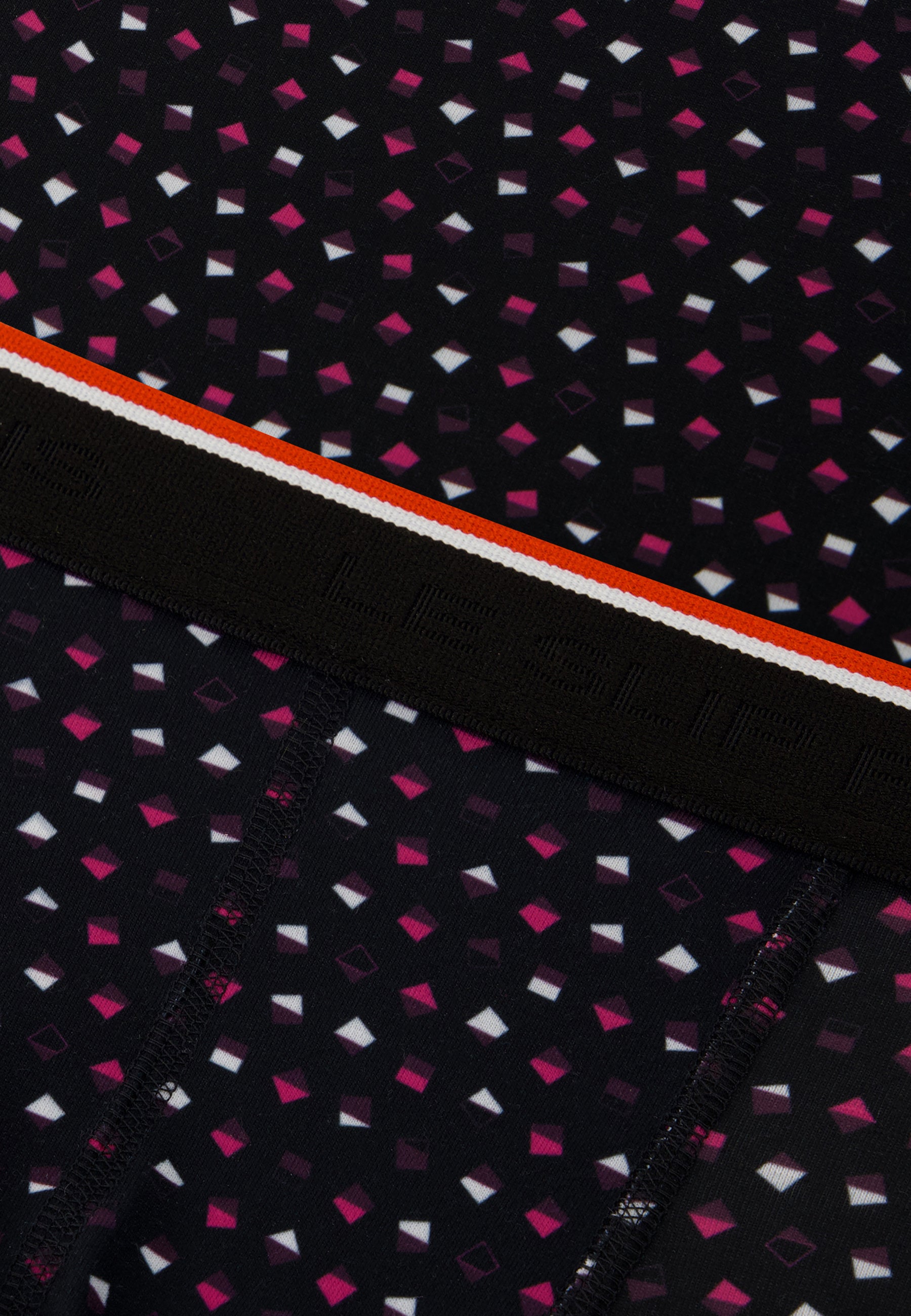 Black geometric print boxer shorts - Marius Petits Carres Noir