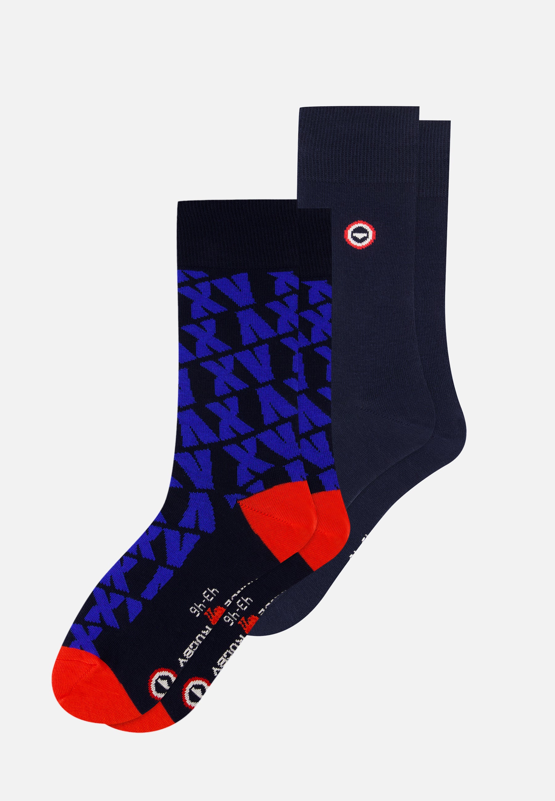 Pack of 2 mid-calf cotton socks - Xv De France Indigo Navy Socks