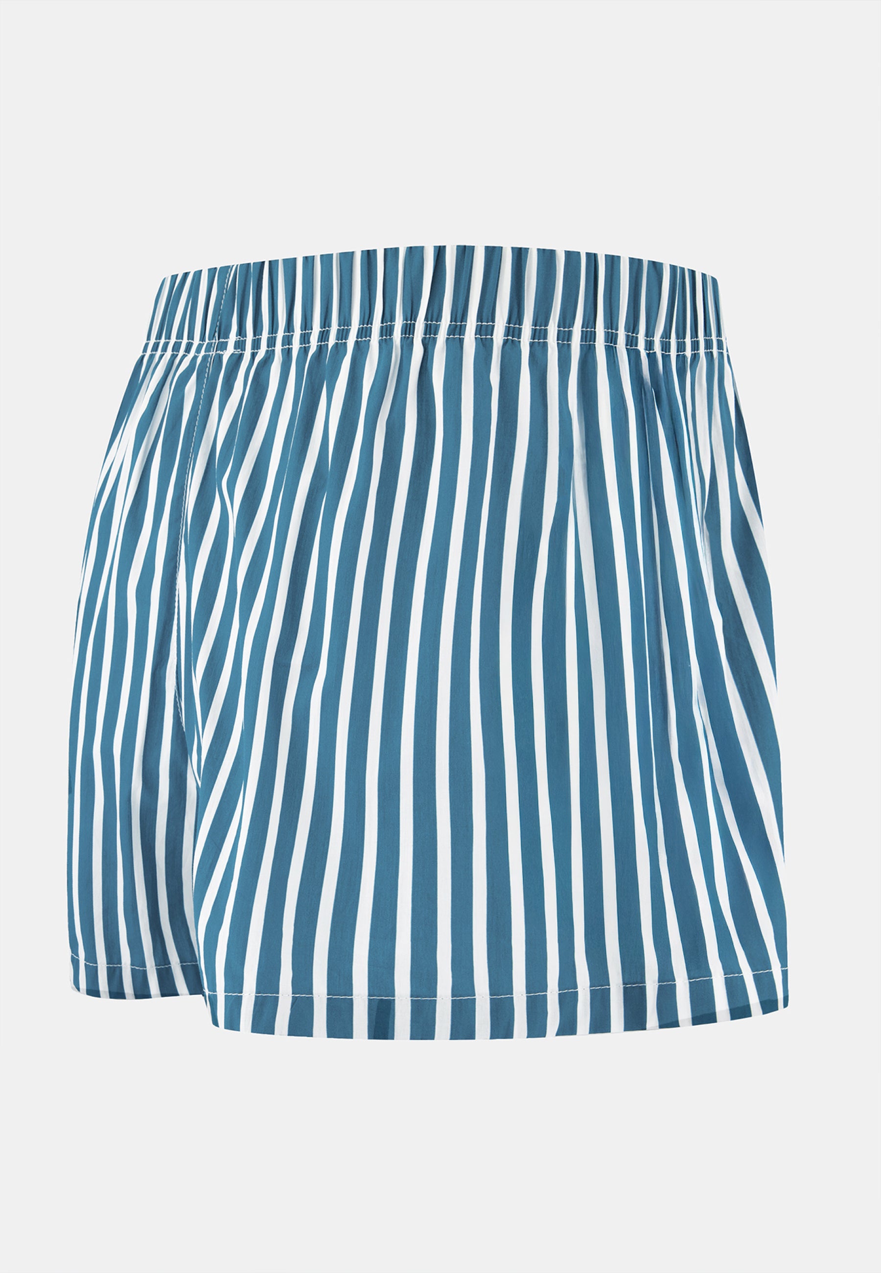 Blue striped cotton boxer shorts - Jacques Sens Duck Blue