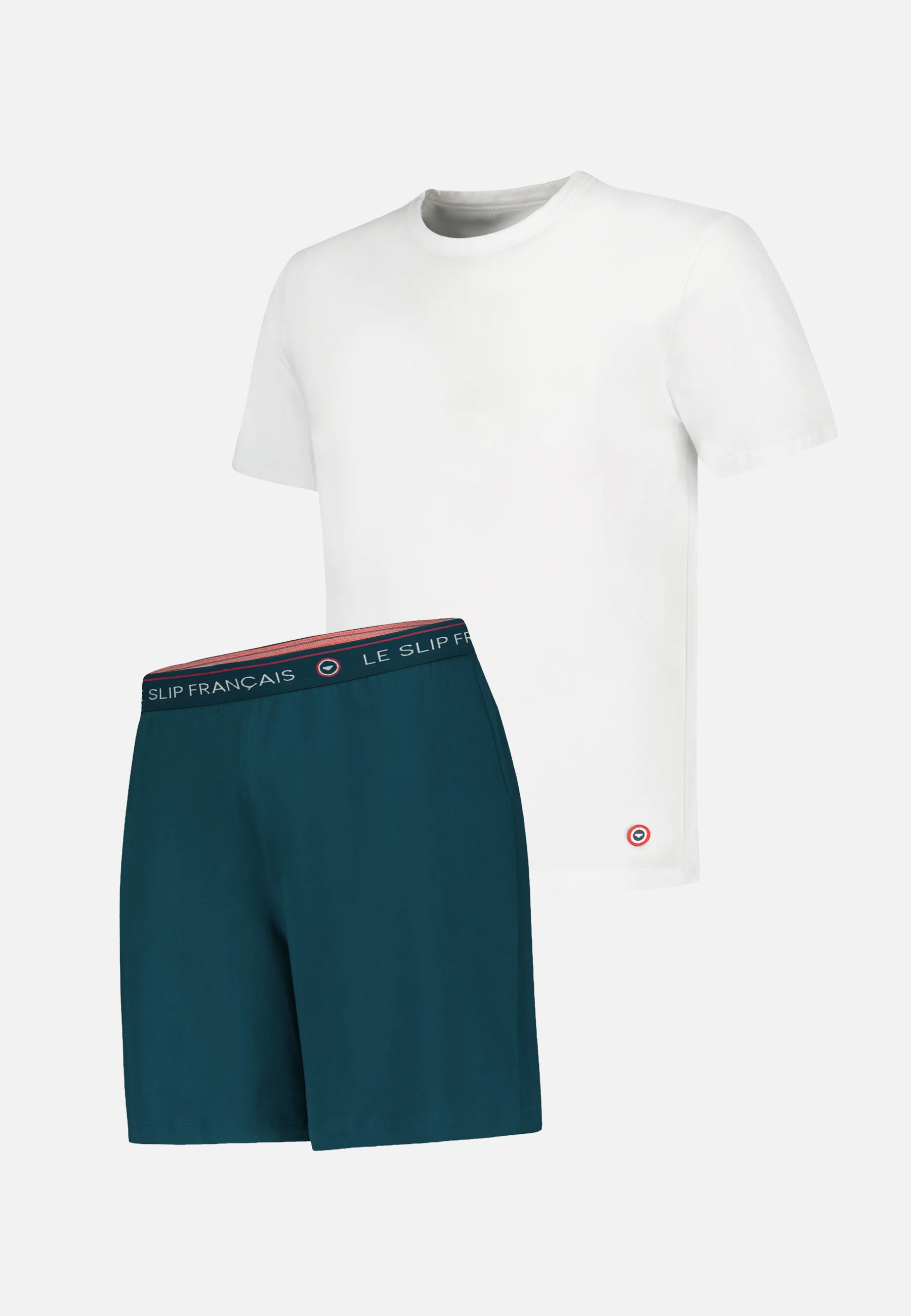 Cotton T-shirt and Shorts Pyjama Set - Formidable Marine Invincible Teal Pyjama Set