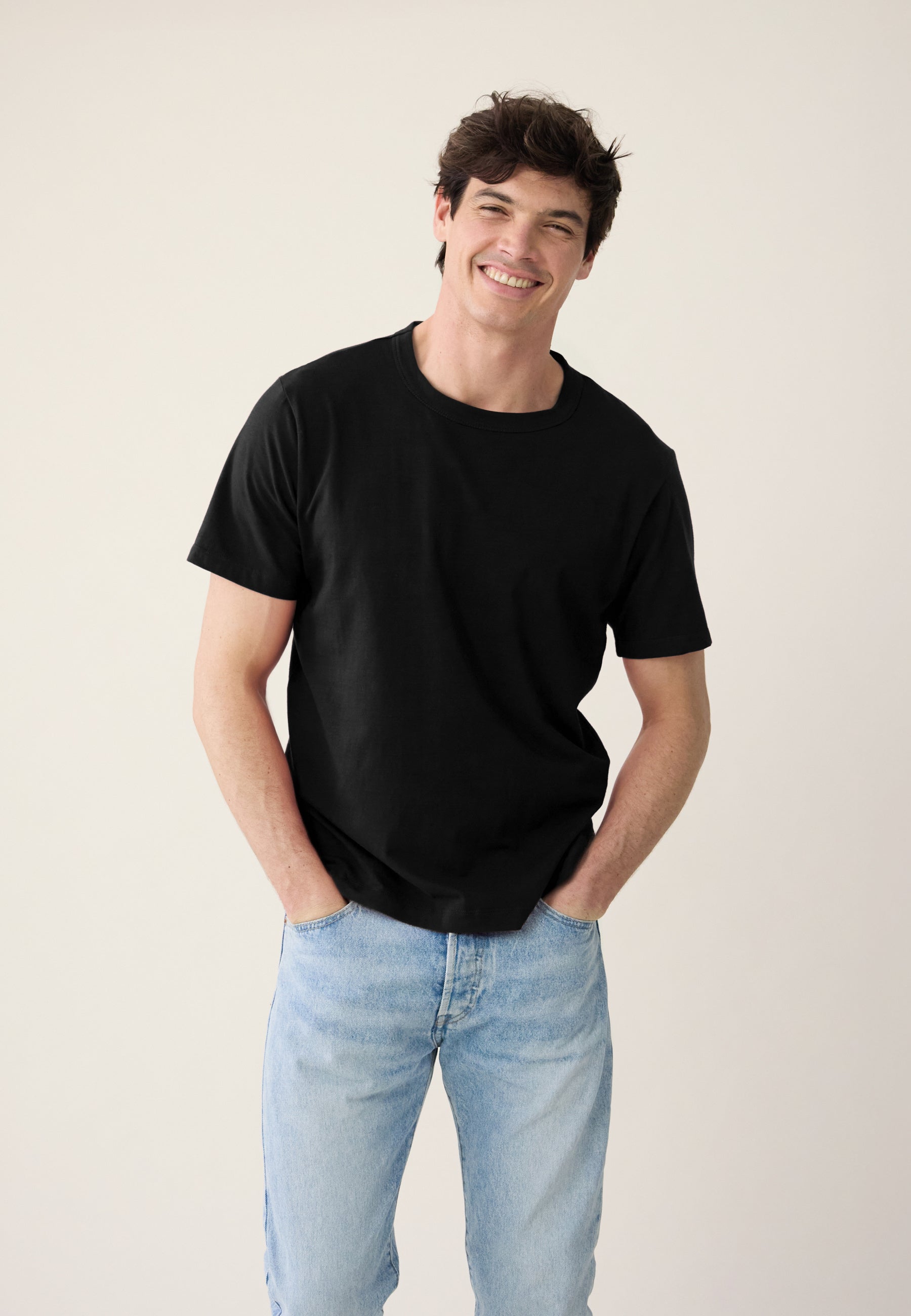 T-shirt homme noir à manches courtes en coton - Formidable Noir