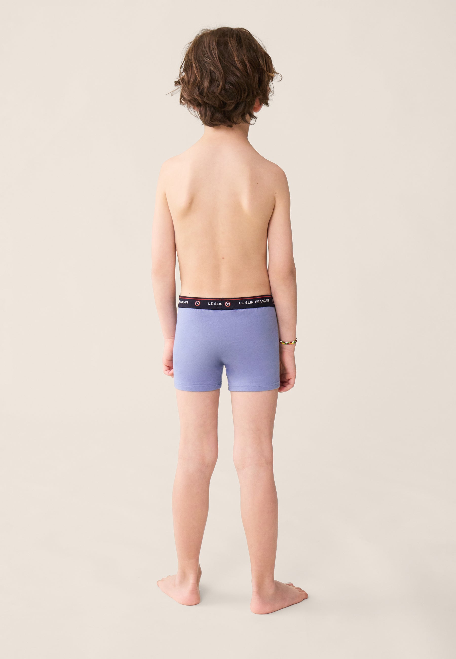 Children's blue denim cotton boxer shorts - Petit Joseph Bleu Jean