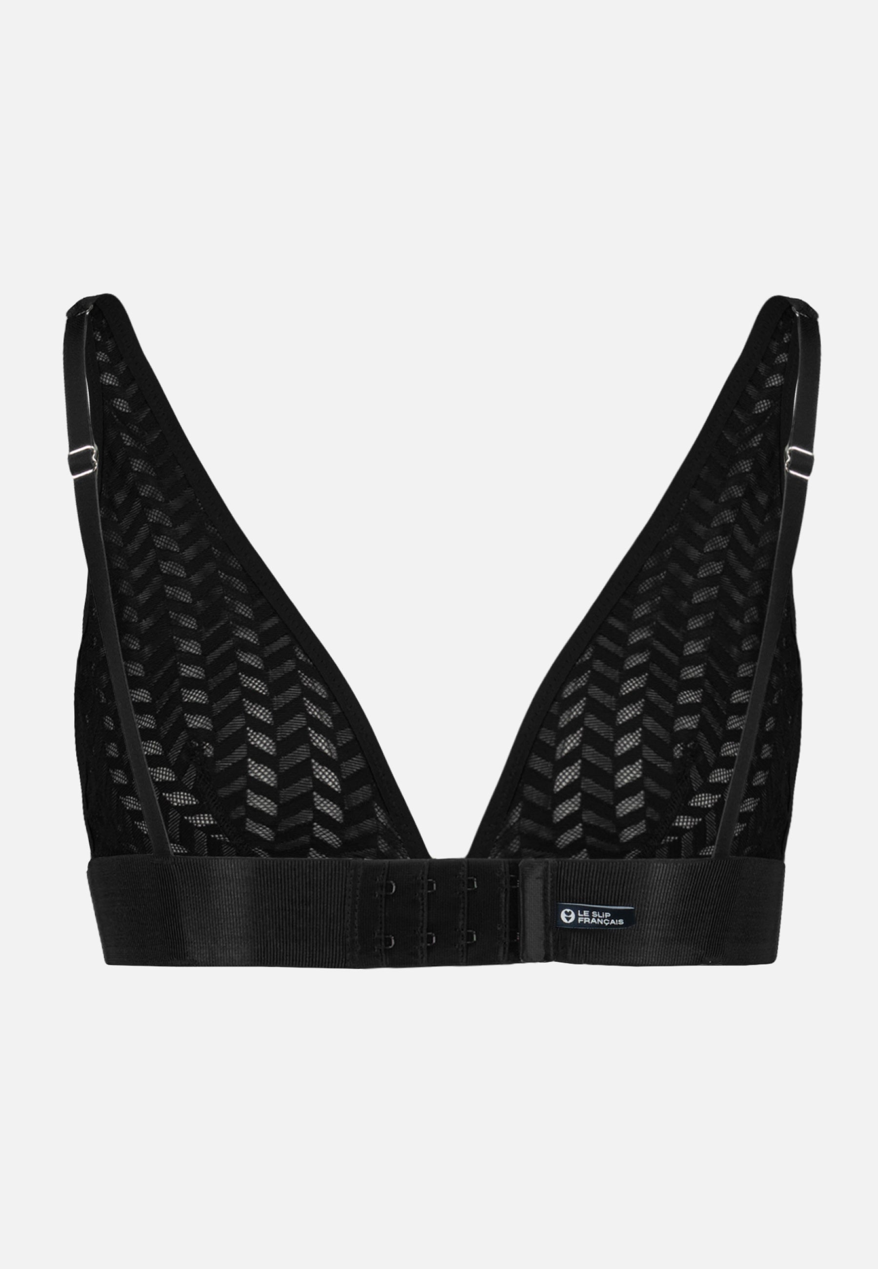 Soutien-gorge triangle sans armature noir en dentelle - Agathe Noir