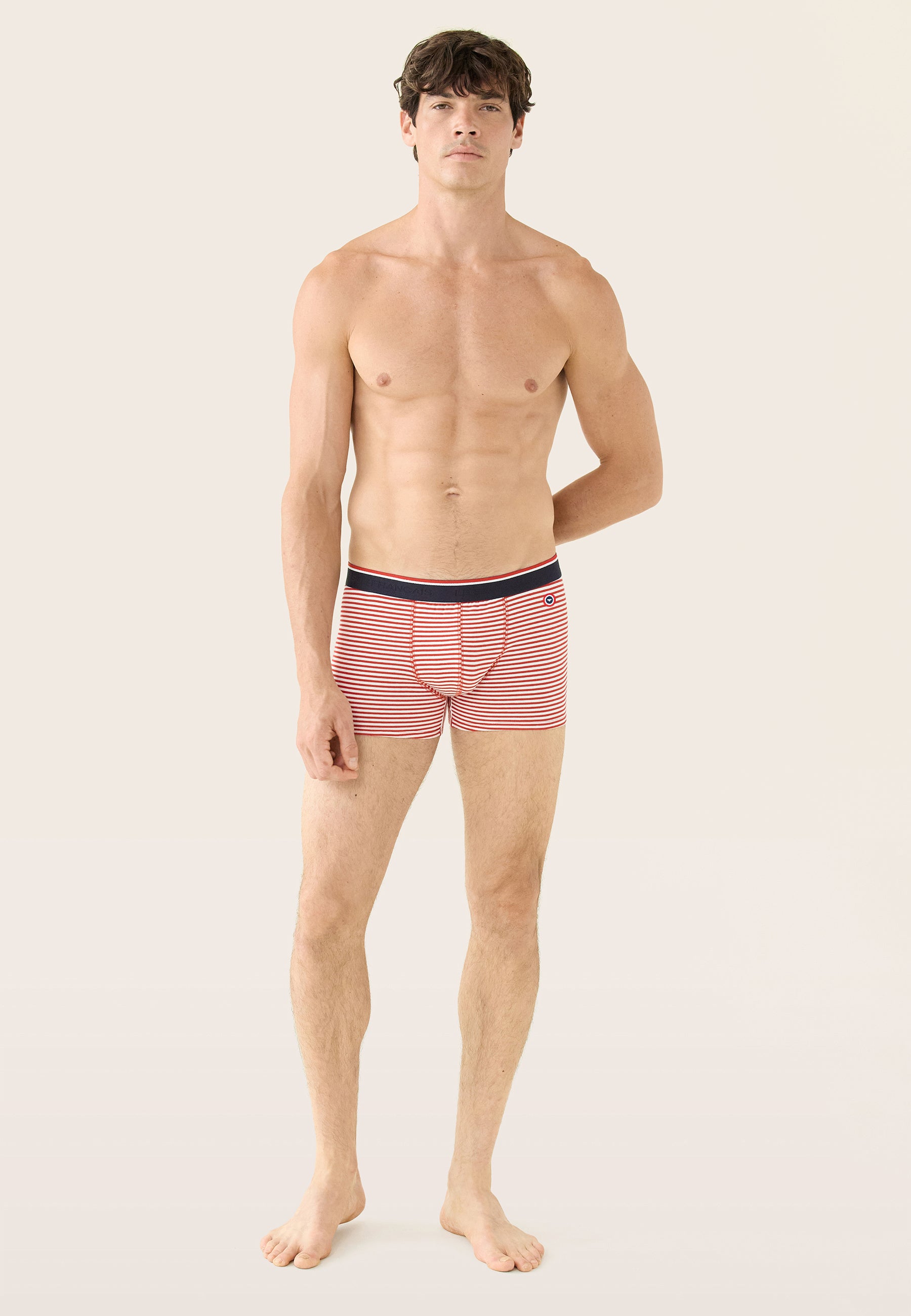 Boxer marinière rouge en coton - Marius Mariniere Rouge