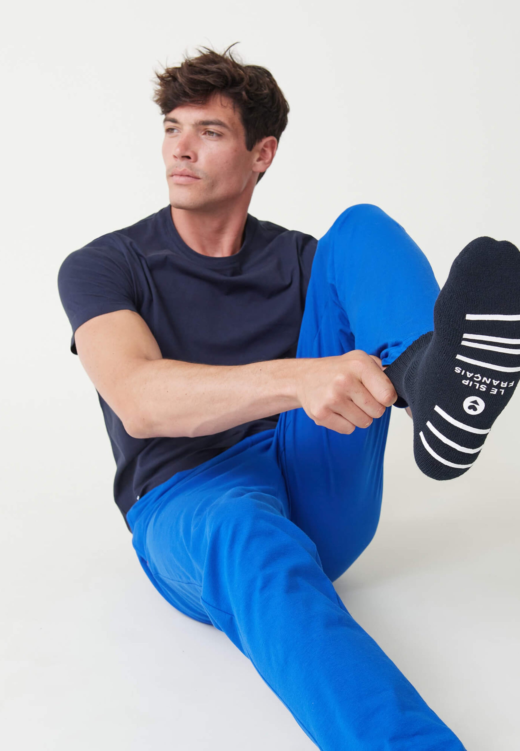 Chaussettes courtes à semelle anti-dérapante - Chaussonou Marine