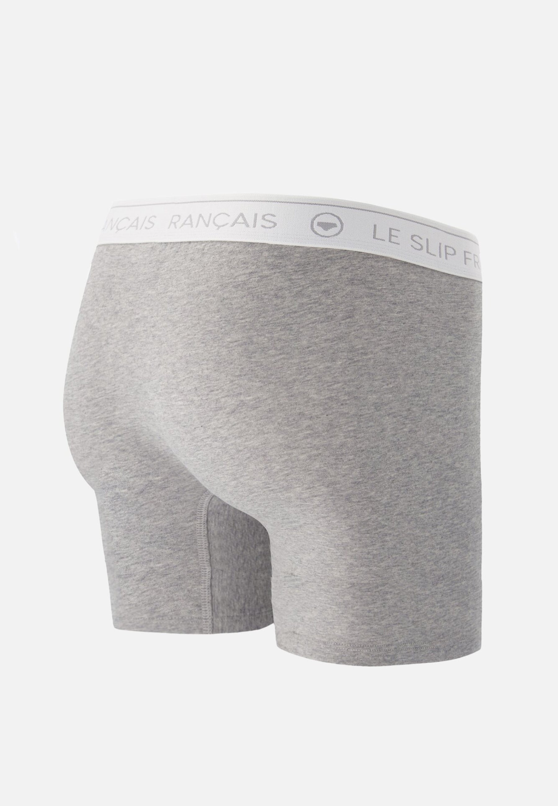 Boxer long gris en coton - Redoutable Long Gris Chiné