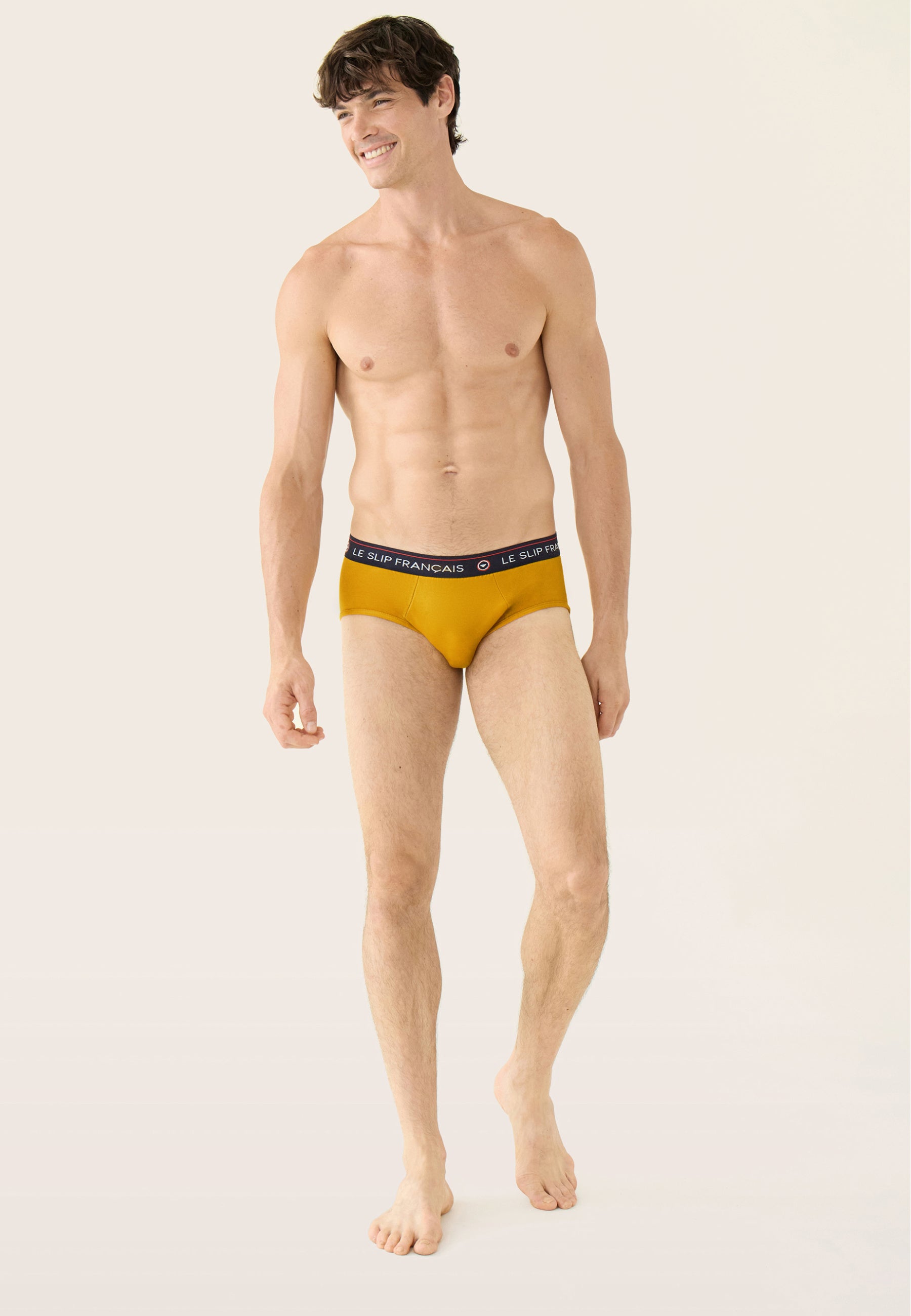 Mustard-colored cotton briefs - Intrepid Mustard