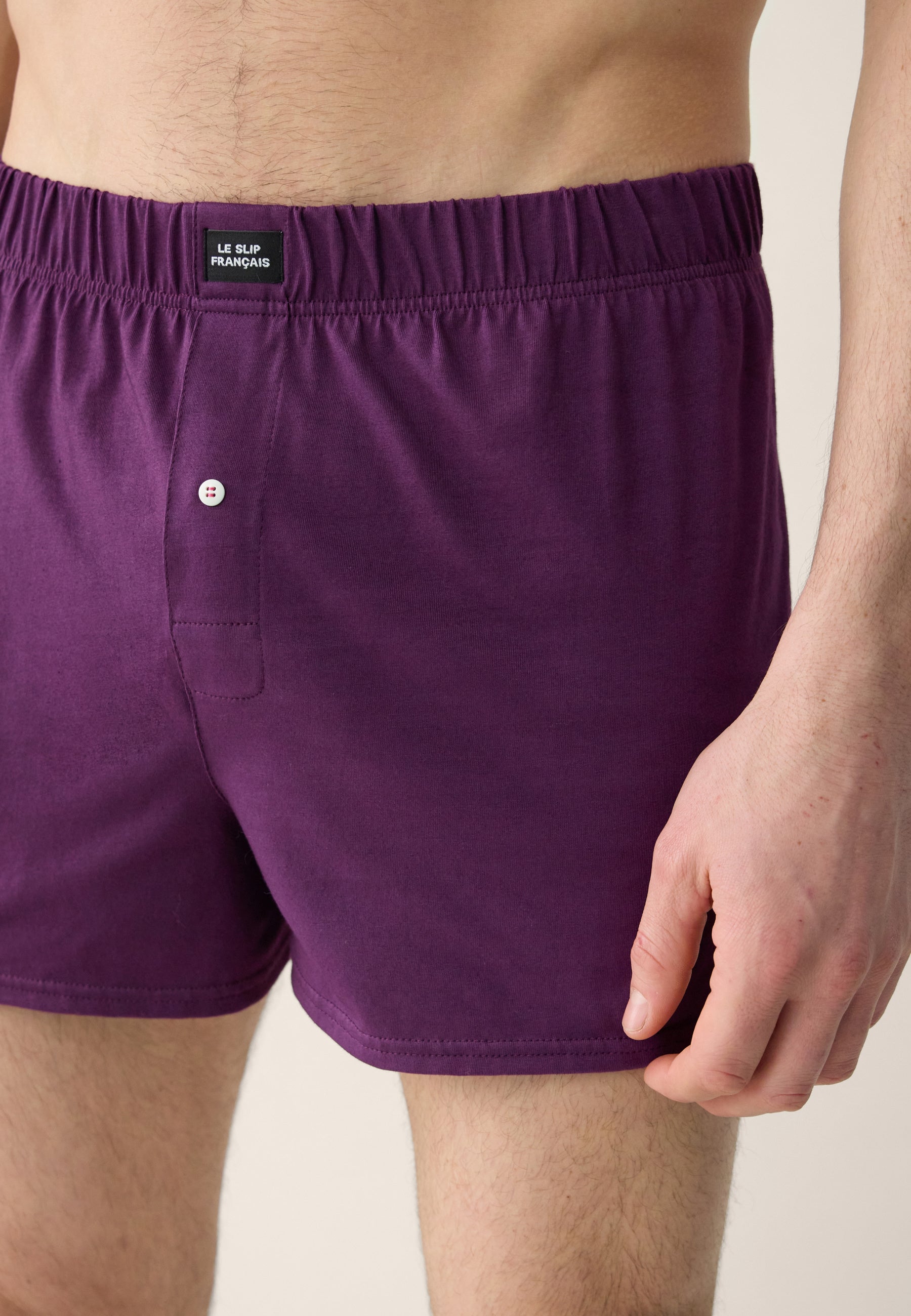 Lot de 2 caleçons en coton - Caleçons Prune Marine