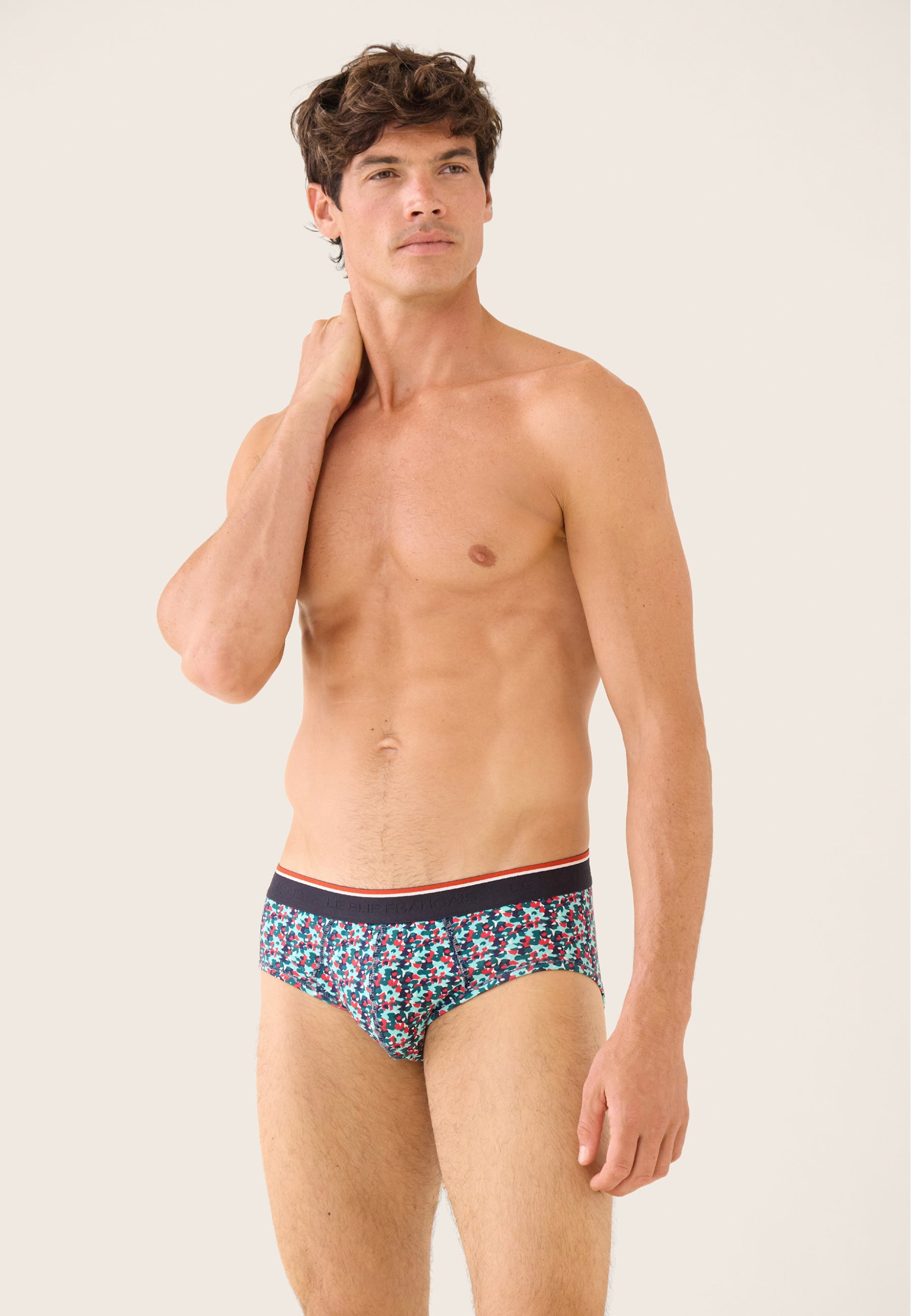 Pack of 7 cotton briefs - Navy, White, Teal, Jasmine, Aqua Green, Confetti, Cherry Pink