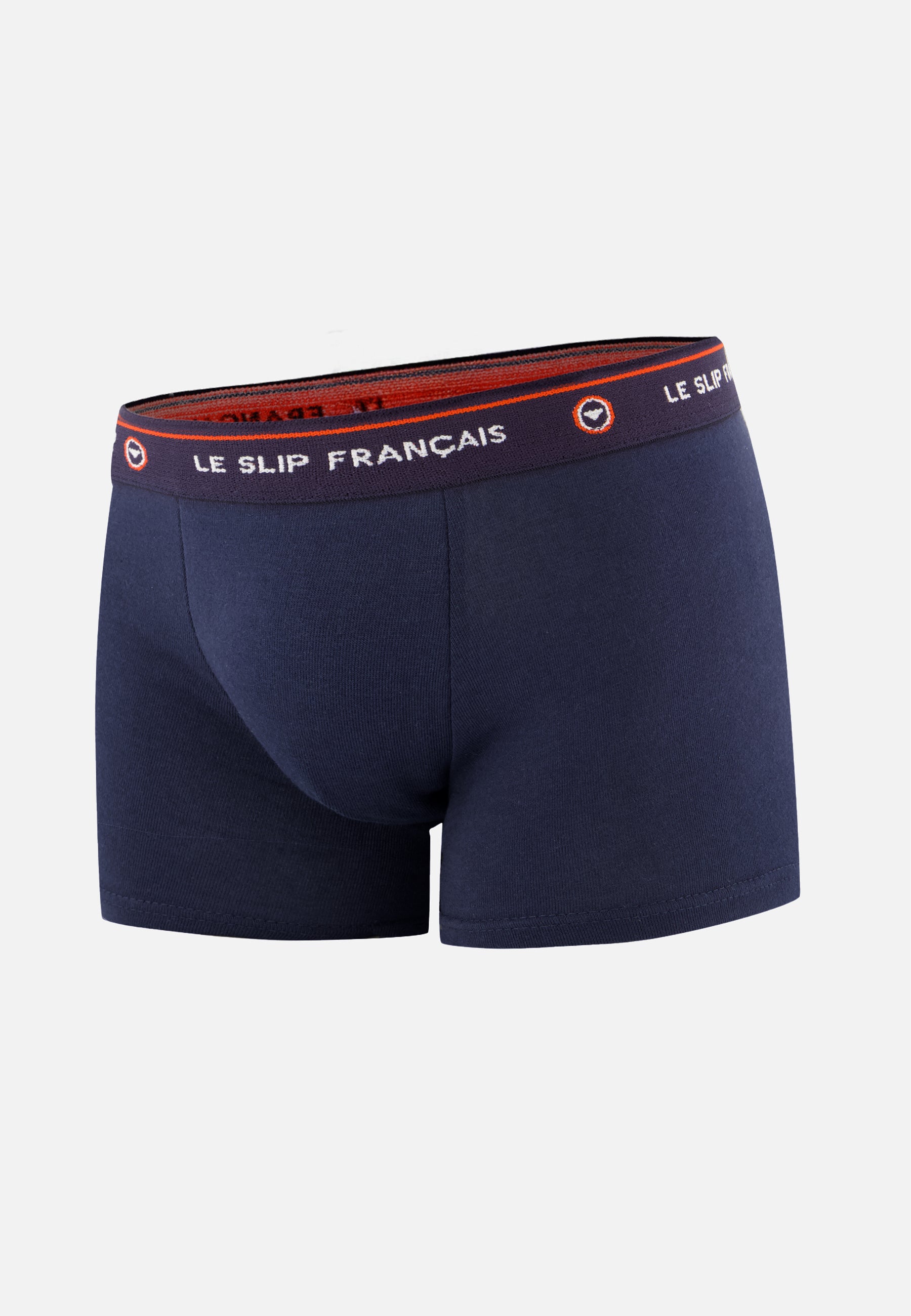 Navy blue cotton children's boxer shorts - Petit Joseph Marine